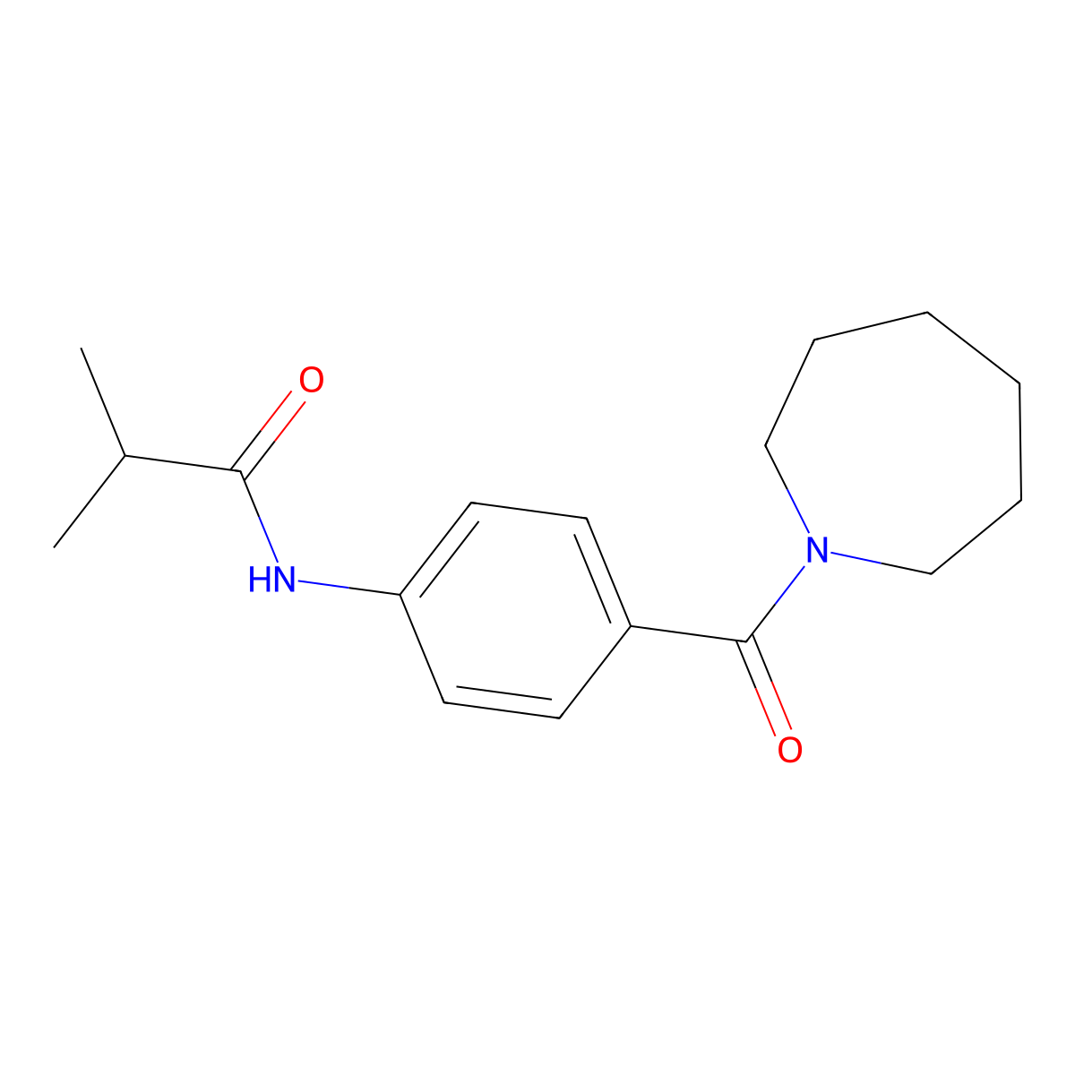 N-[4-(azepane-1-carbonyl)phenyl]-2-methylpropanamide molecular structure, CAS 701230-68-4