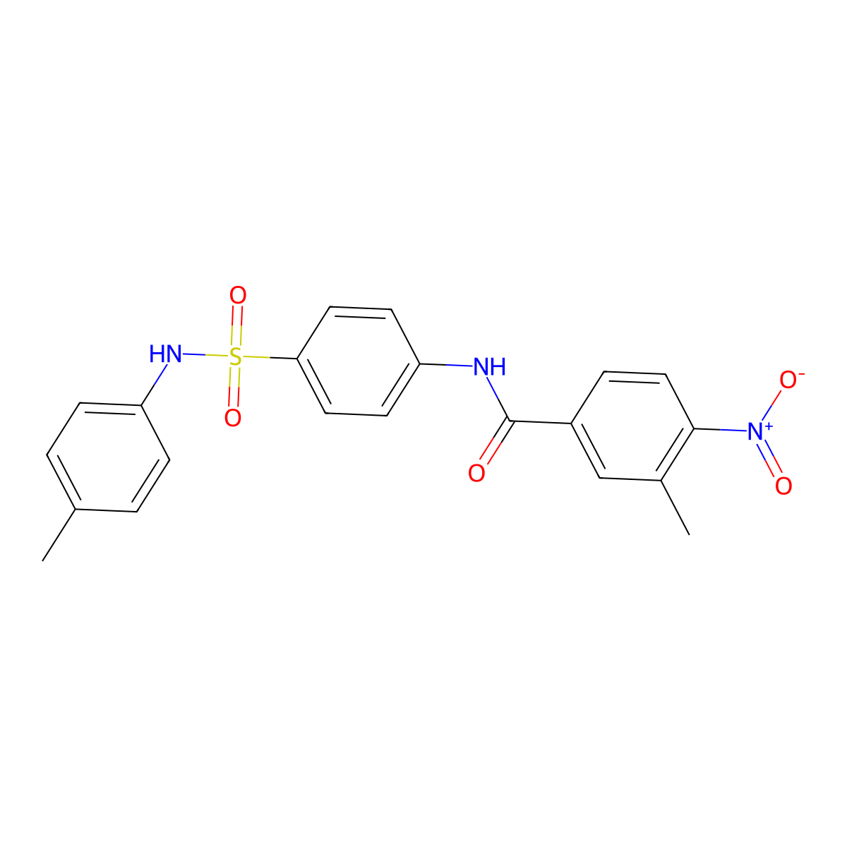 3-methyl-N-[4-[(4-methylphenyl)sulfamoyl]phenyl]-4-nitrobenzamide molecular structure, CAS 701230-73-1