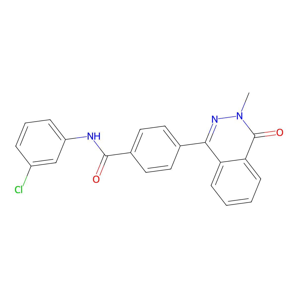 N-(3-chlorophenyl)-4-(3-methyl-4-oxophthalazin-1-yl)benzamide molecular structure, CAS 701231-02-9
