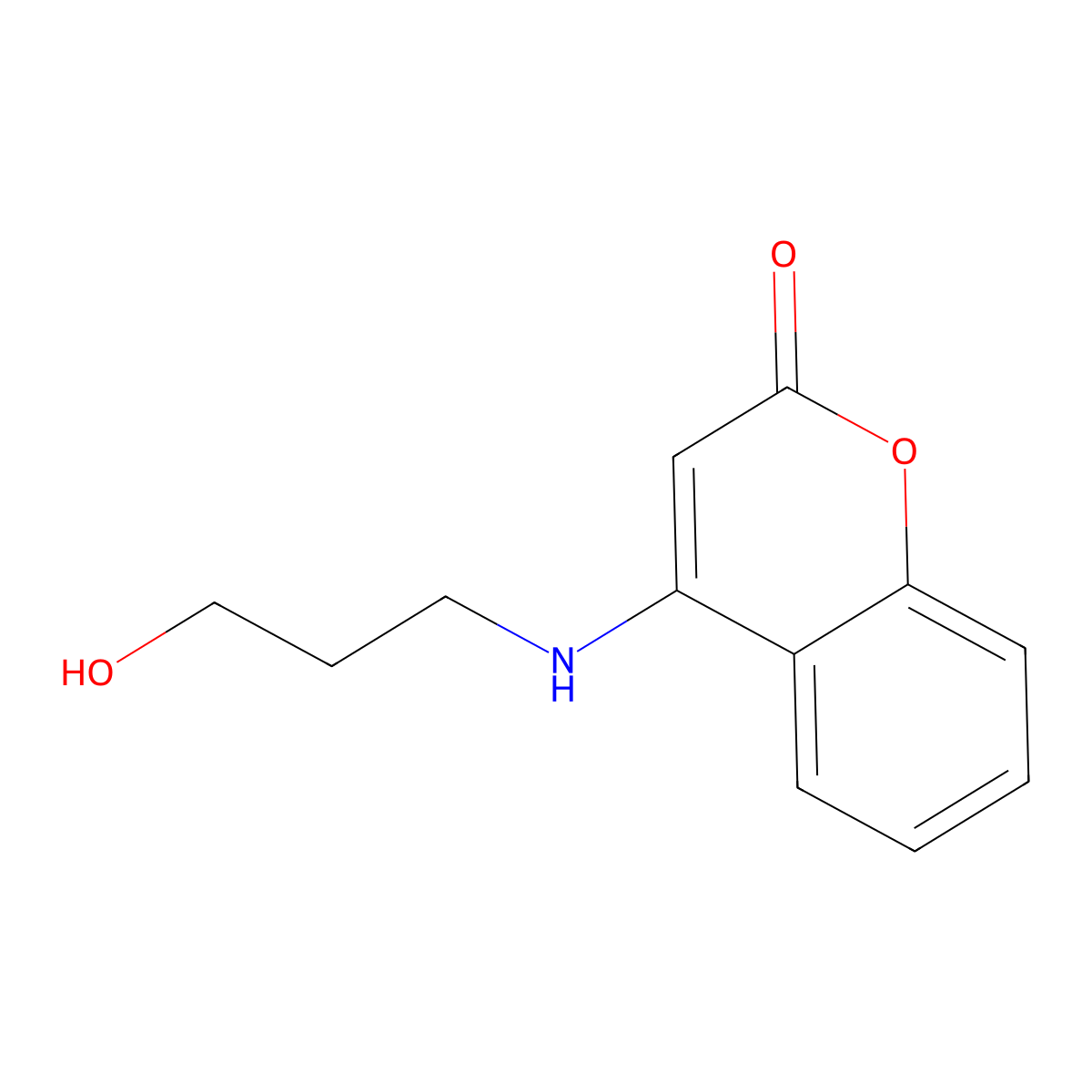 4-[(3-hydroxypropyl)amino]-2H-chromen-2-one molecular structure, CAS 701231-04-1