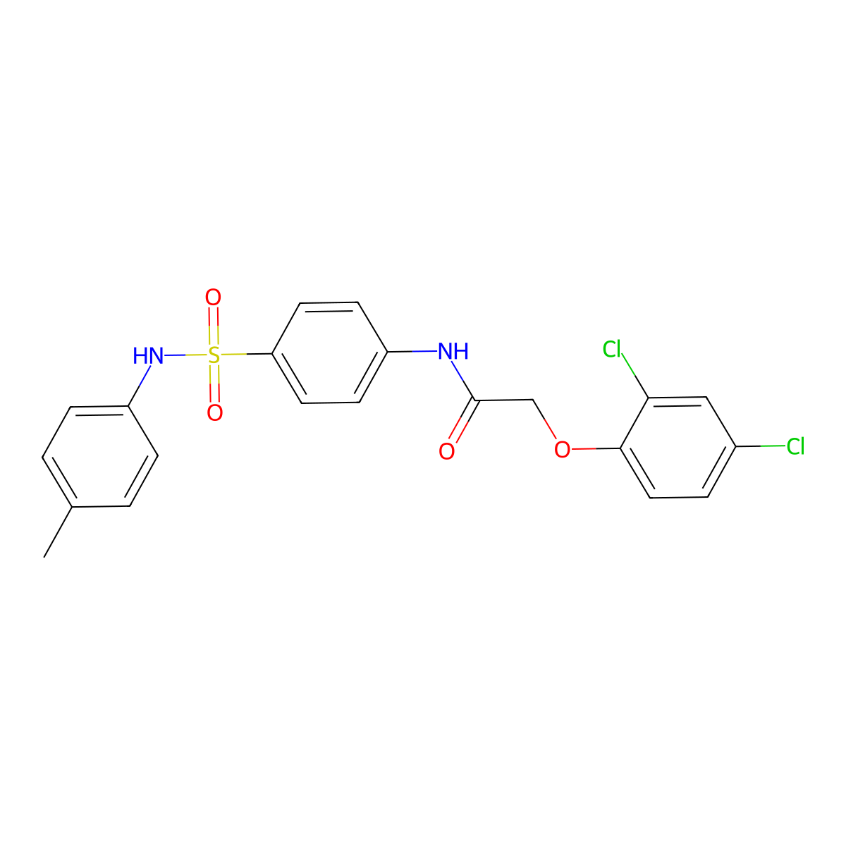 2-(2,4-dichlorophenoxy)-N-[4-[(4-methylphenyl)sulfamoyl]phenyl]acetamide molecular structure, CAS 701231-17-6
