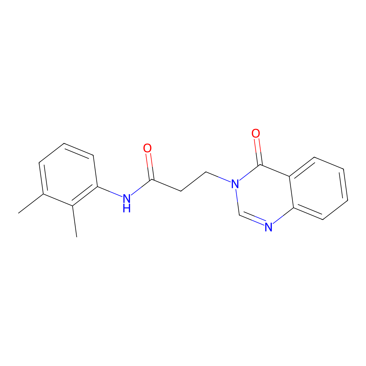 N-(2,3-dimethylphenyl)-3-(4-oxoquinazolin-3-yl)propanamide molecular structure, CAS 701231-22-3