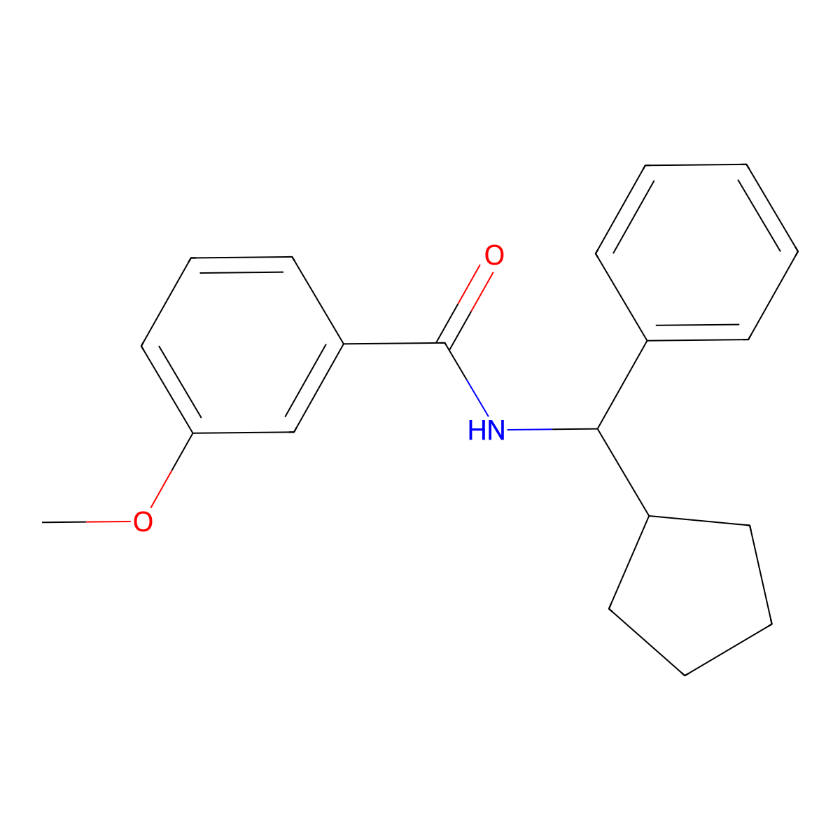 N-[cyclopentyl(phenyl)methyl]-3-methoxybenzamide molecular structure, CAS 701231-26-7