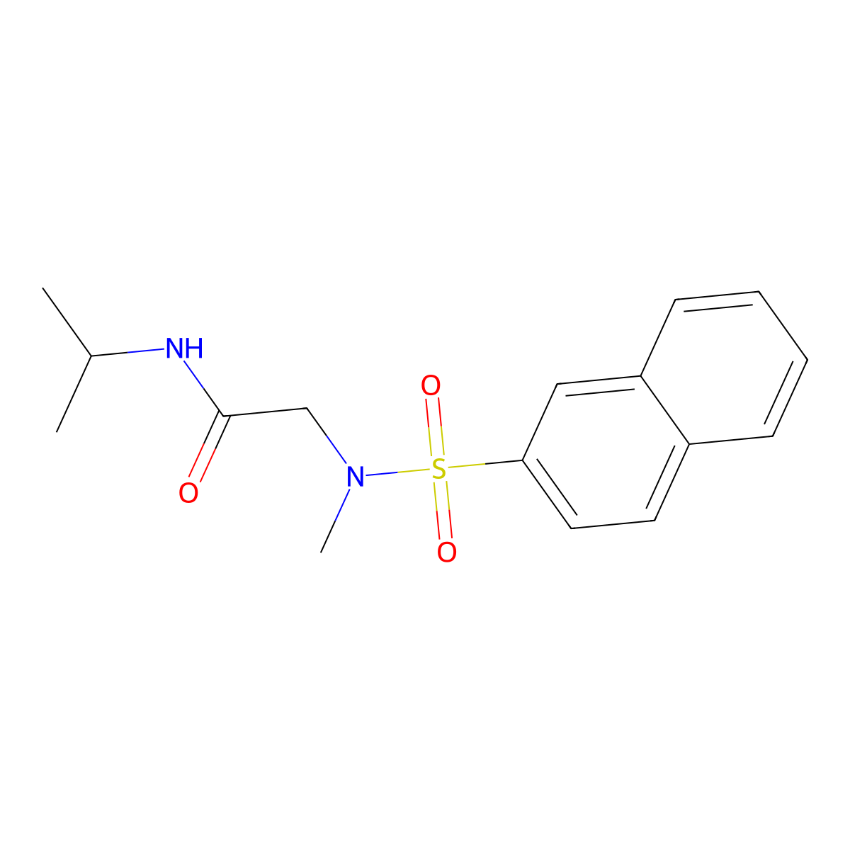 2-[methyl(naphthalen-2-ylsulfonyl)amino]-N-propan-2-ylacetamide molecular structure, CAS 701231-51-8