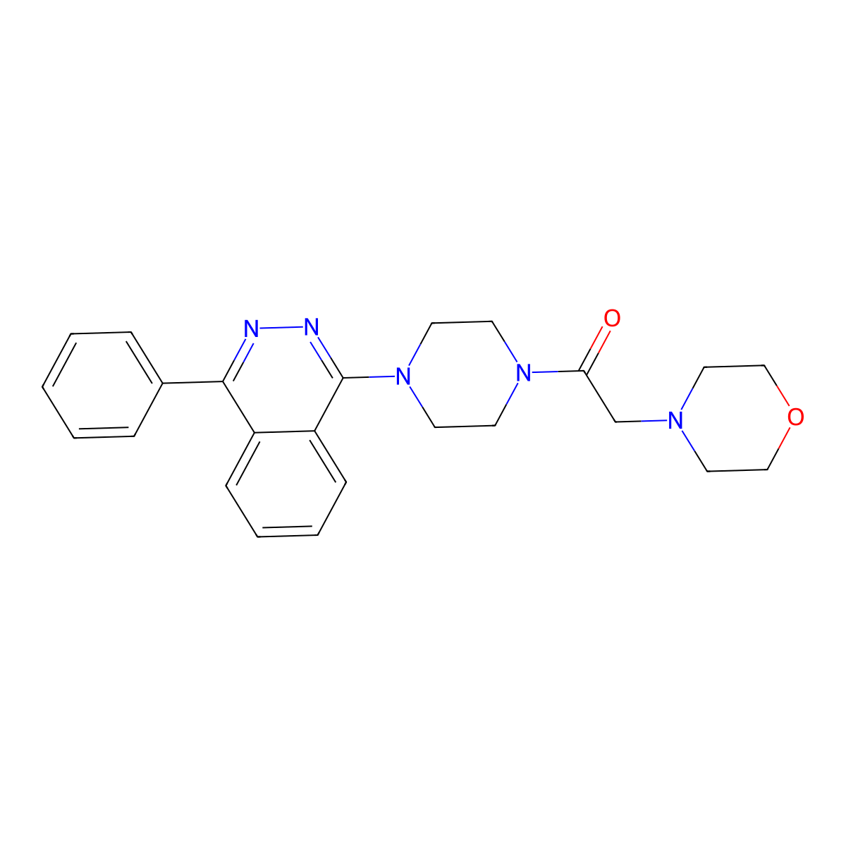 1-[4-(4-Morpholinylacetyl)-1-piperazinyl]-4-phenylphthalazine molecular structure, CAS 701231-63-2