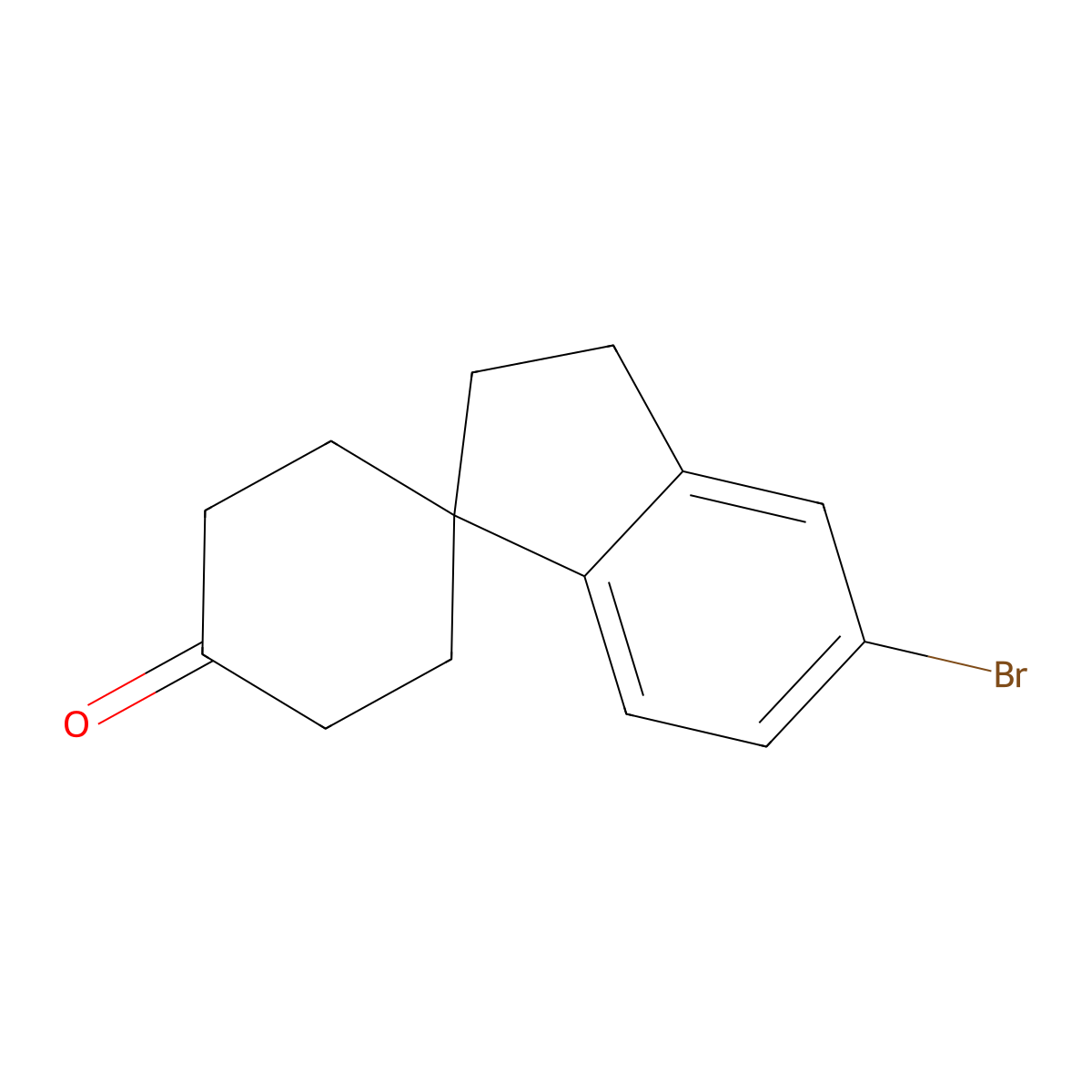 5'-Bromo-2',3'-dihydrospiro[cyclohexane-1,1'-inden]-4-one molecular structure, CAS 701232-89-5