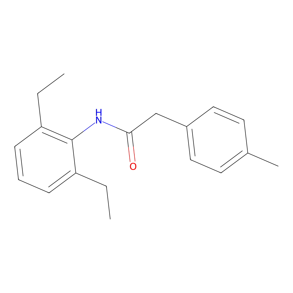 N-(2,6-diethylphenyl)-2-(4-methylphenyl)acetamide molecular structure, CAS 701238-09-7