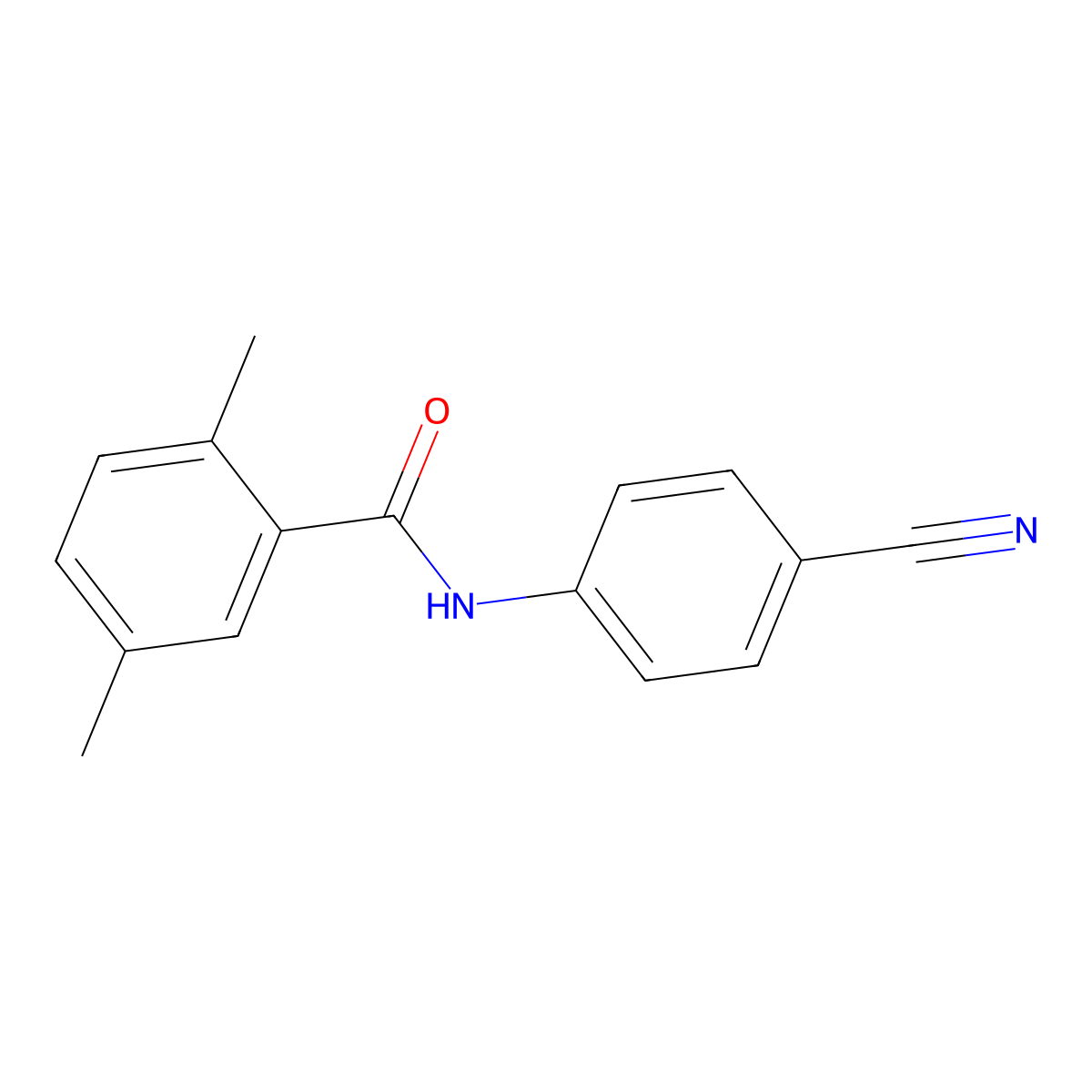 N-(4-cyanophenyl)-2,5-dimethylbenzamide molecular structure, CAS 701238-17-7