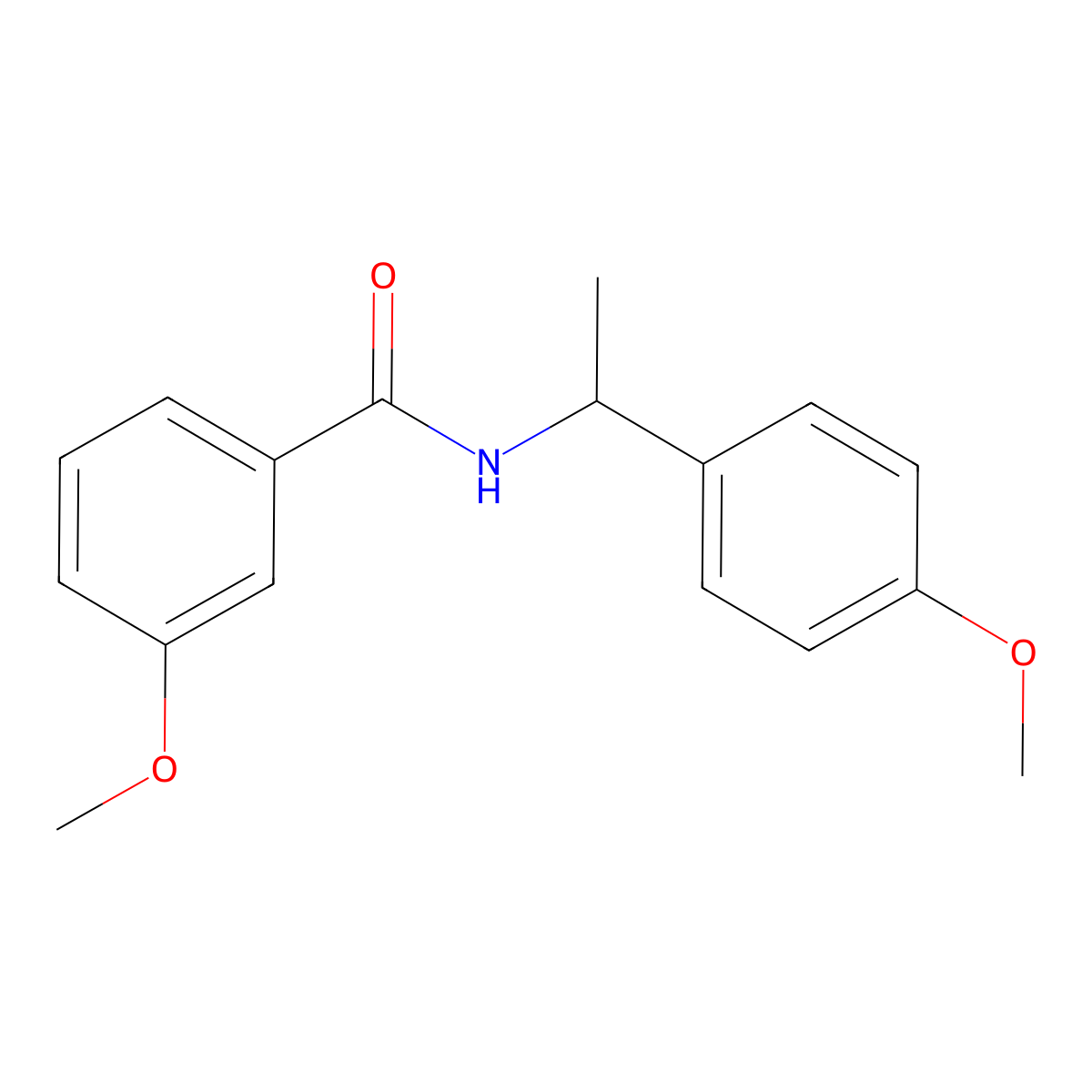 3-methoxy-N-[1-(4-methoxyphenyl)ethyl]benzamide molecular structure, CAS 701238-18-8