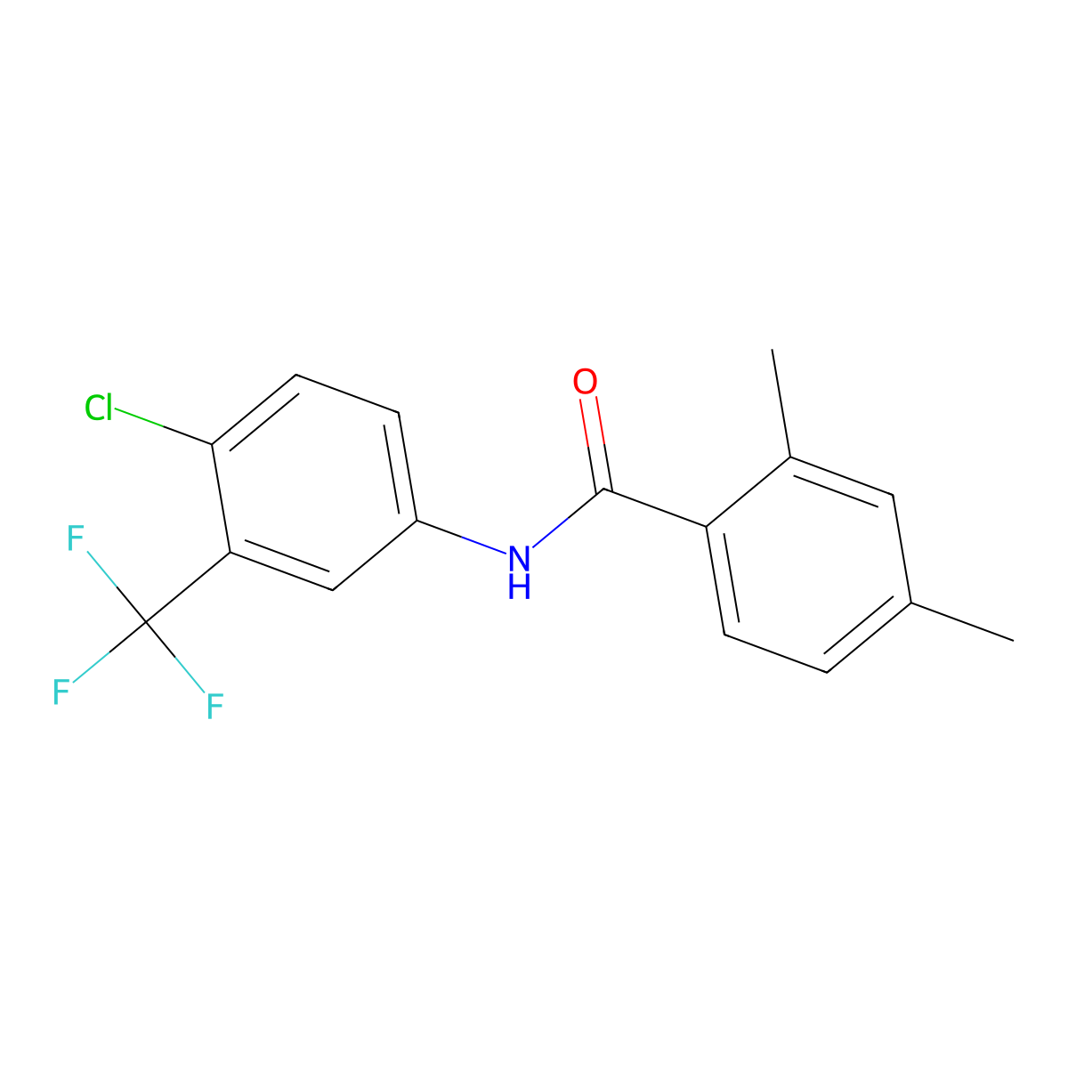 N-[4-chloro-3-(trifluoromethyl)phenyl]-2,4-dimethylbenzamide molecular structure, CAS 701238-27-9