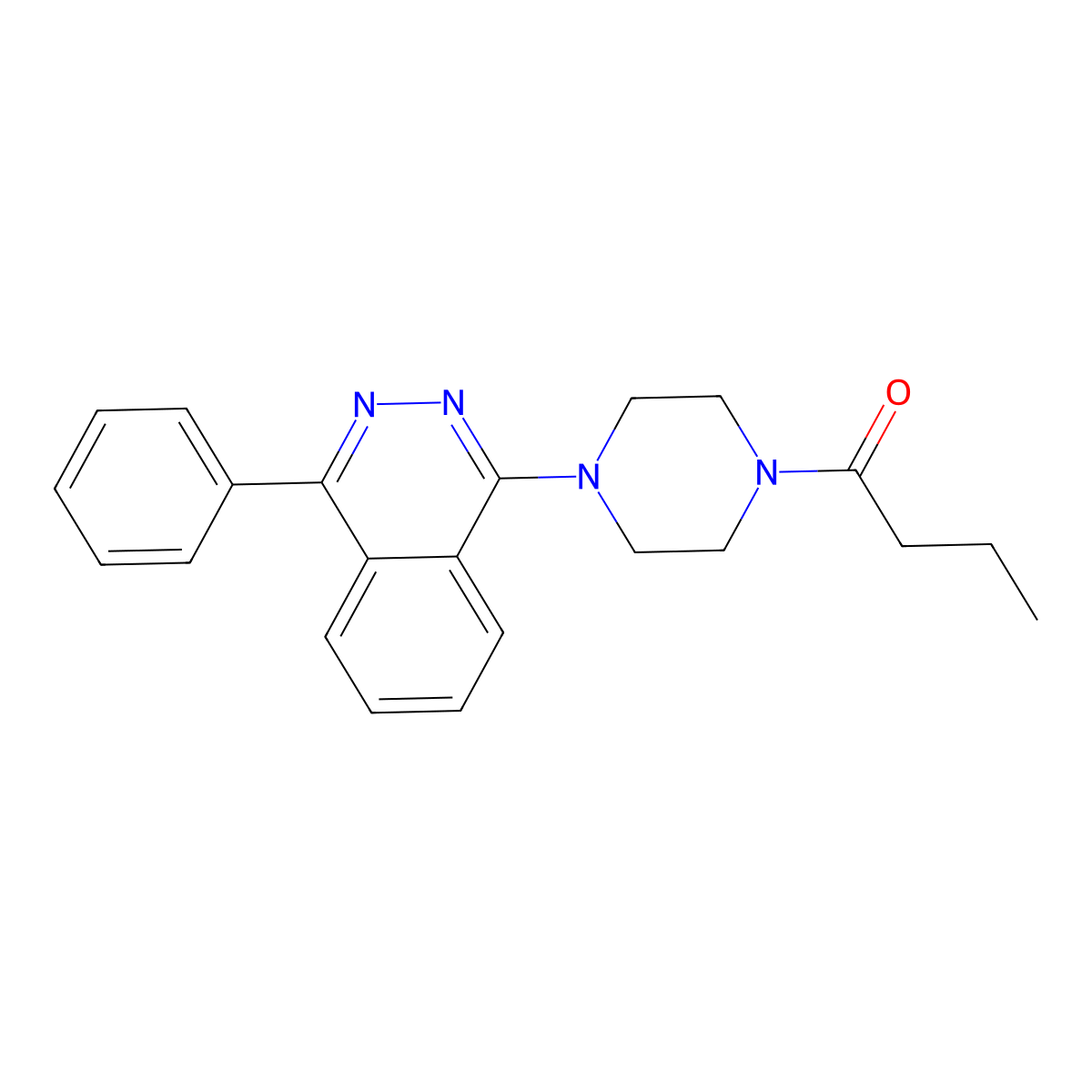 1-[4-(4-Phenylphthalazin-1-yl)piperazin-1-yl]butan-1-one molecular structure, CAS 701238-36-0