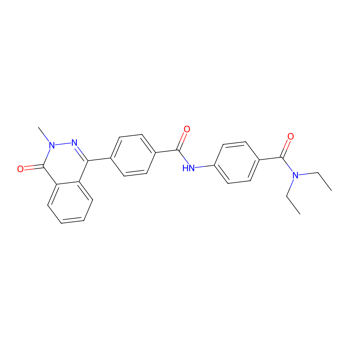 N-[4-(diethylcarbamoyl)phenyl]-4-(3-methyl-4-oxophthalazin-1-yl)benzamide molecular structure, CAS 701238-49-5