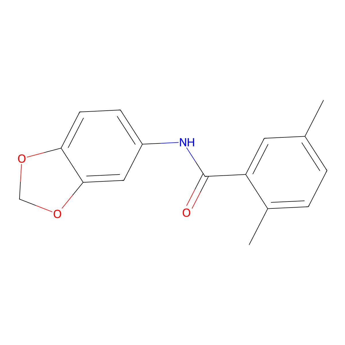 N-(1,3-benzodioxol-5-yl)-2,5-dimethylbenzamide molecular structure, CAS 701238-56-4