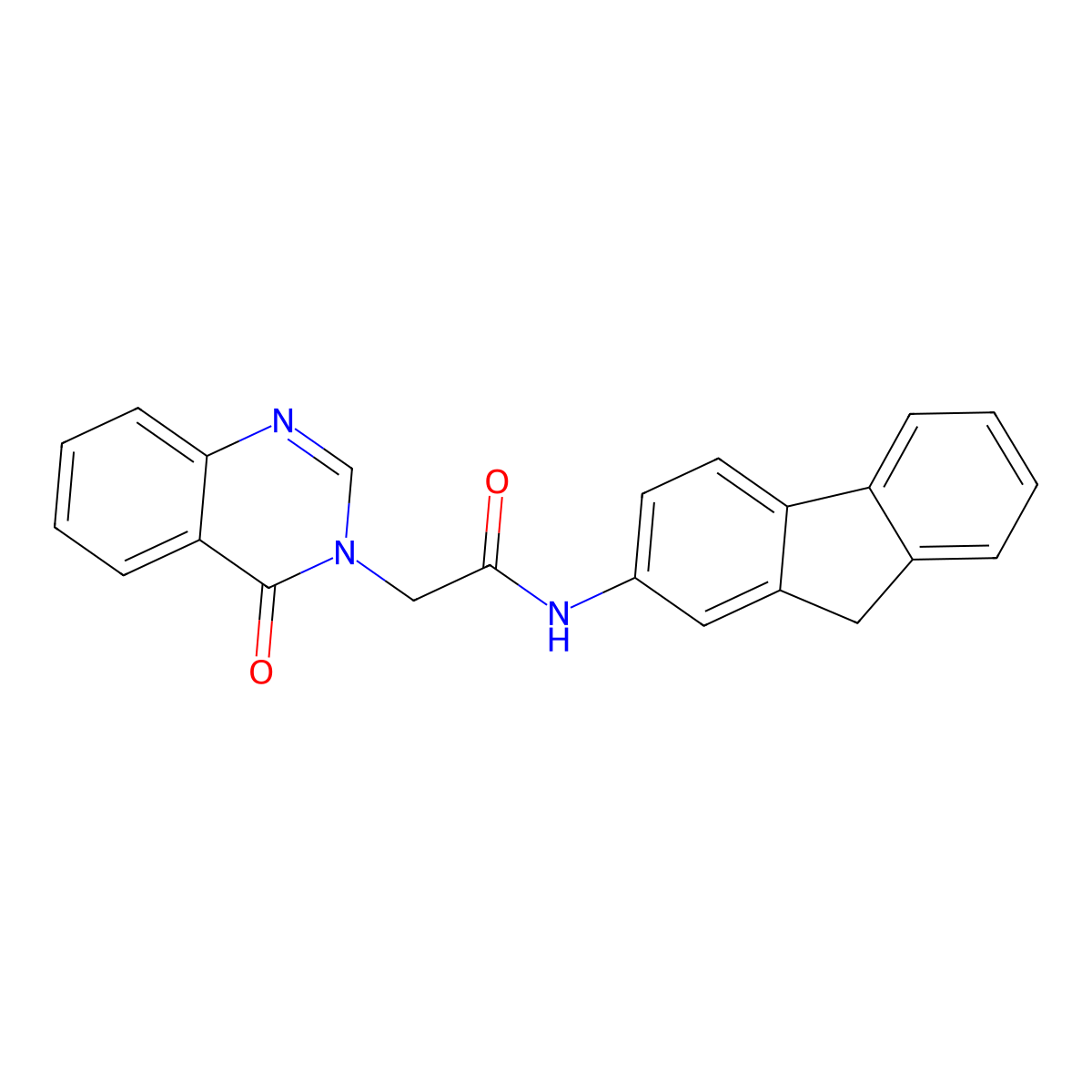 N-(9H-fluoren-2-yl)-2-(4-oxoquinazolin-3-yl)acetamide molecular structure, CAS 701238-65-5