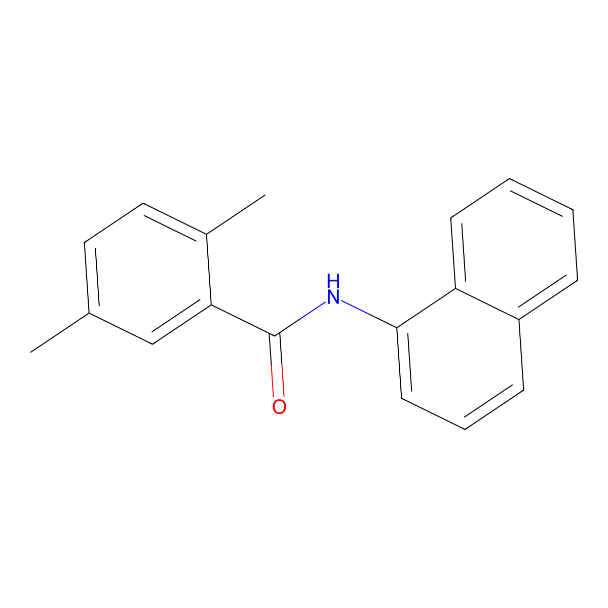 2,5-dimethyl-N-naphthalen-1-ylbenzamide molecular structure, CAS 701238-70-2