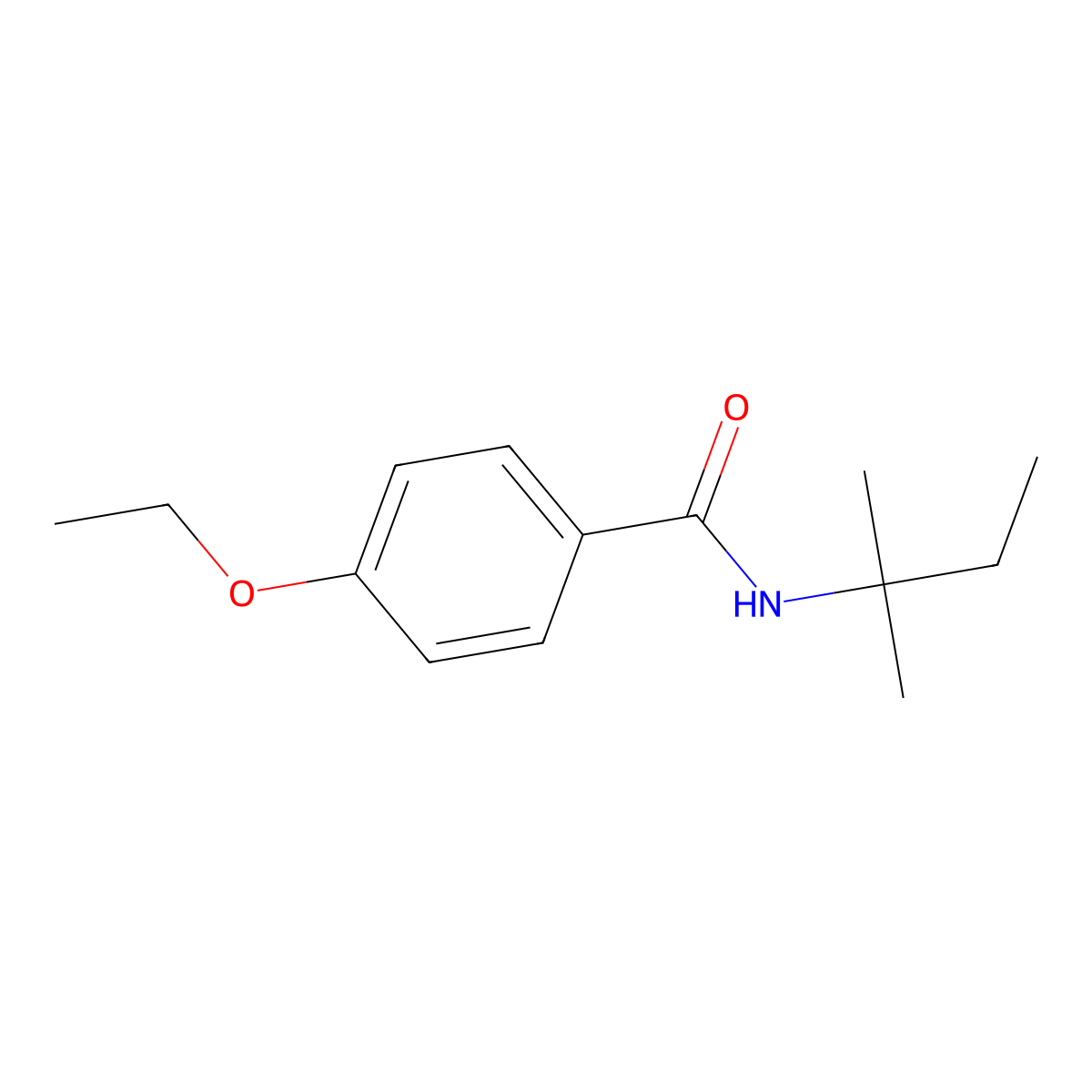 4-ethoxy-N-(2-methylbutan-2-yl)benzamide molecular structure, CAS 701238-77-9