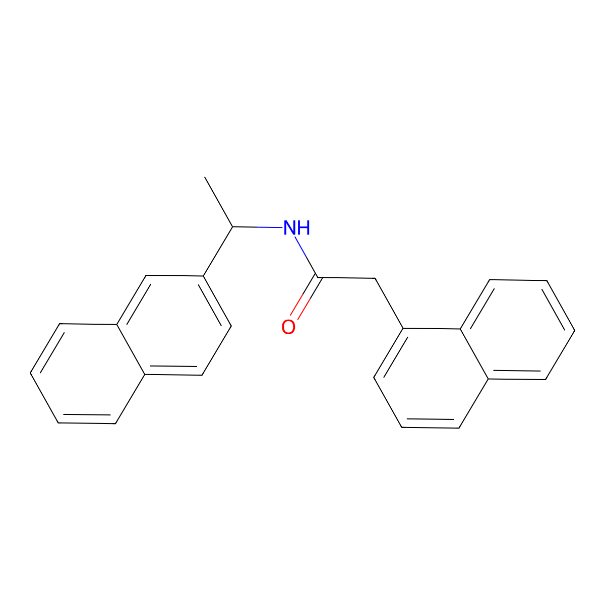2-(1-naphthyl)-N-[1-(2-naphthyl)ethyl]acetamide molecular structure, CAS 701238-87-1