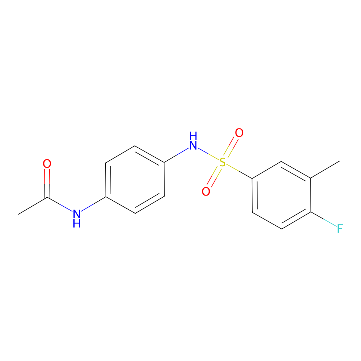 N-[4-[(4-fluoro-3-methylphenyl)sulfonylamino]phenyl]acetamide molecular structure, CAS 701239-19-2