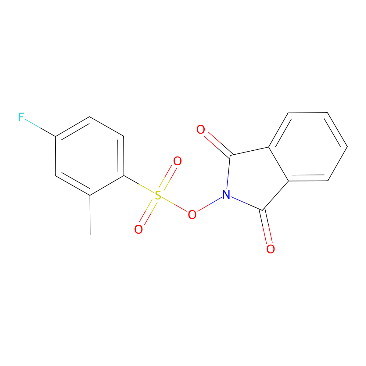 1,3-Dioxoisoindolin-2-yl 4-fluoro-2-methylbenzenesulfonate molecular structure, CAS 701239-28-3