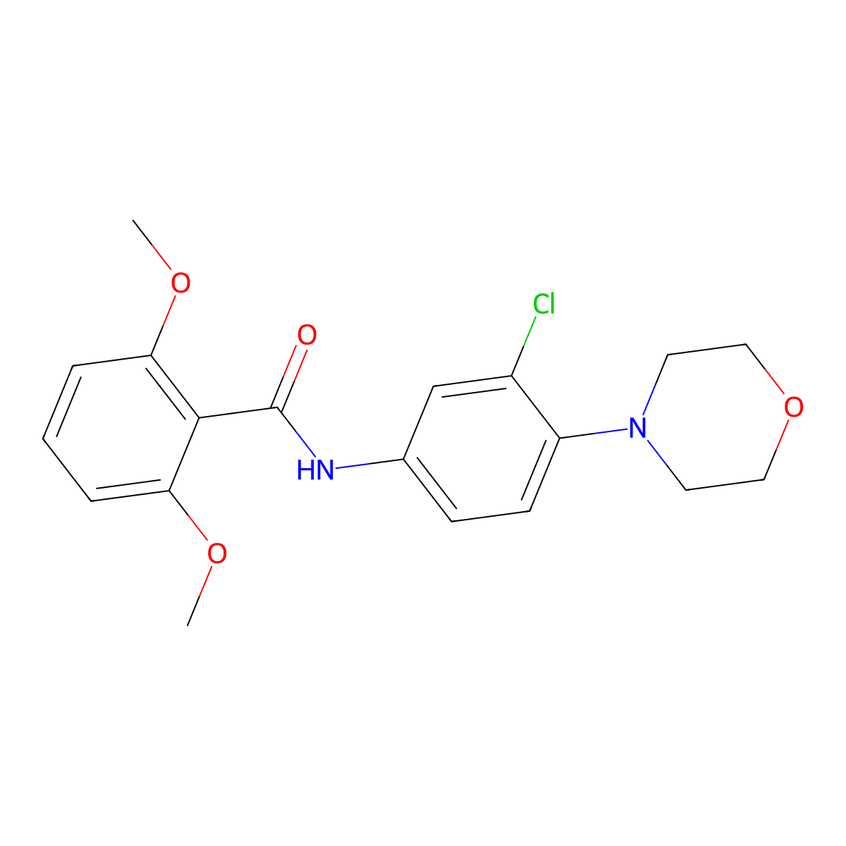 N-(3-chloro-4-morpholin-4-ylphenyl)-2,6-dimethoxybenzamide molecular structure, CAS 701239-29-4