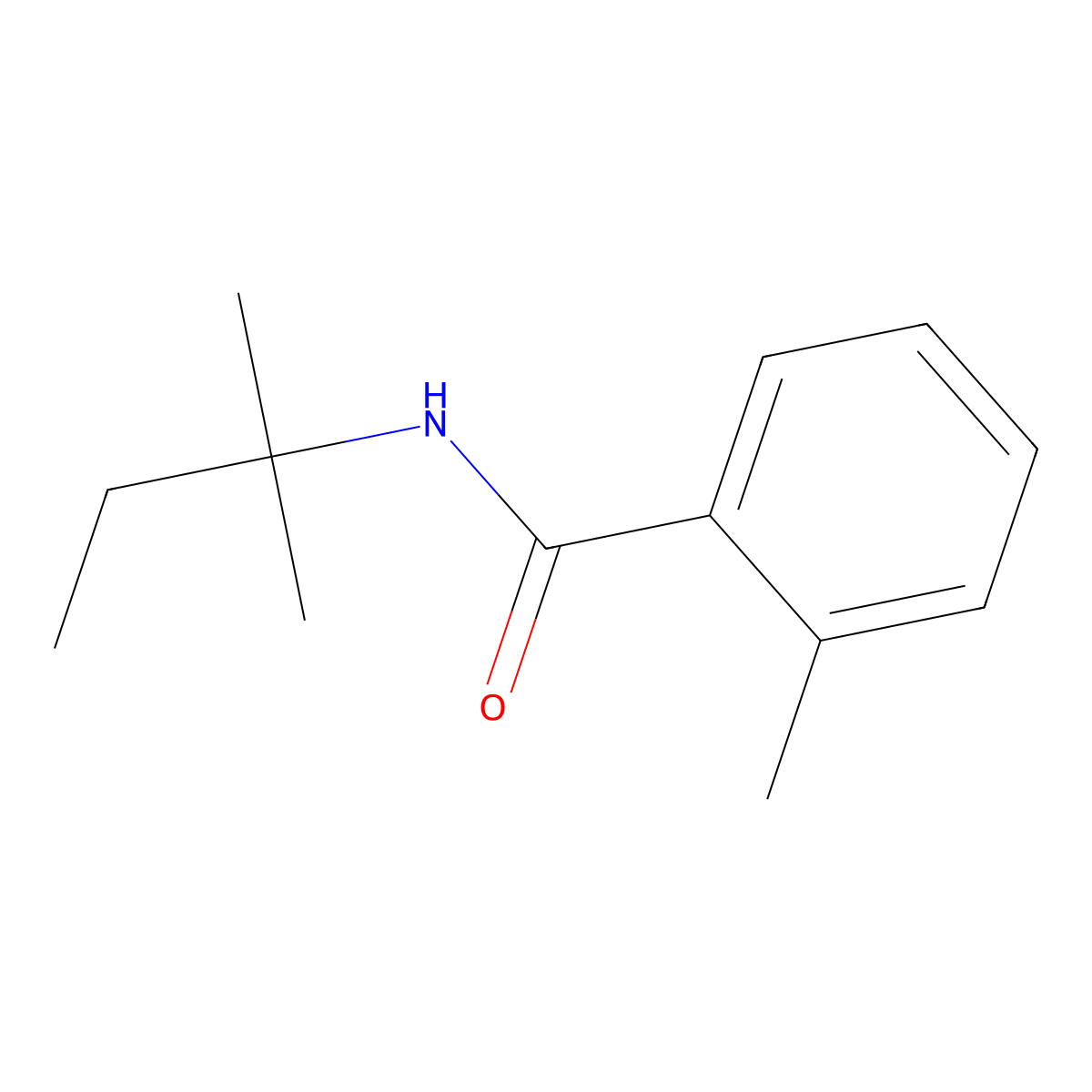 2-methyl-N-(2-methylbutan-2-yl)benzamide molecular structure, CAS 701239-44-3