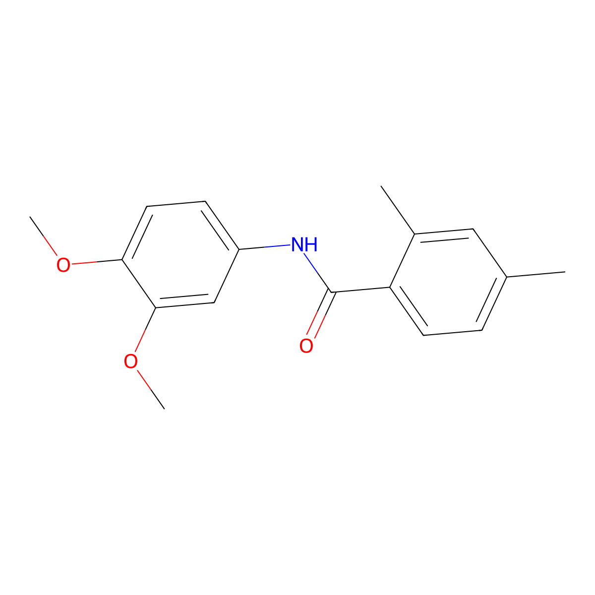 N-(3,4-dimethoxyphenyl)-2,4-dimethylbenzamide molecular structure, CAS 701239-57-8