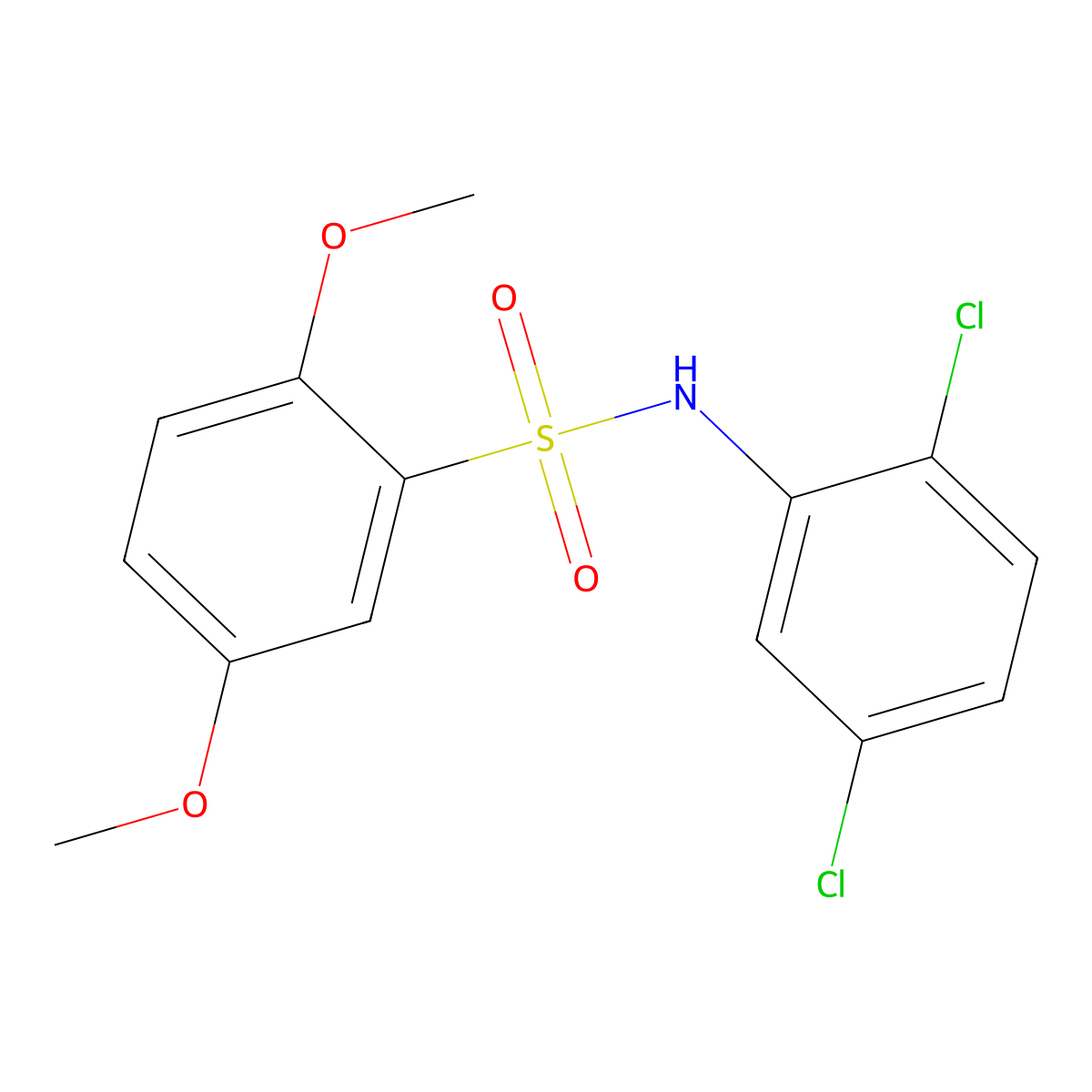 N-(2,5-dichlorophenyl)-2,5-dimethoxybenzenesulfonamide molecular structure, CAS 701239-81-8