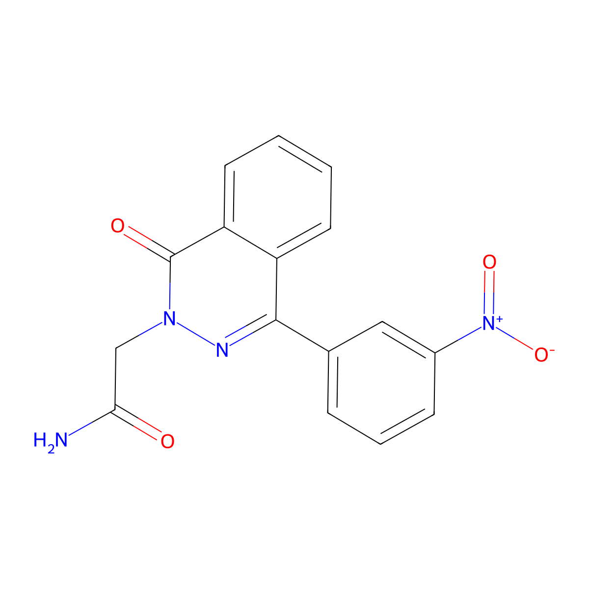 2-[4-(3-Nitrophenyl)-1-oxophthalazin-2-yl]acetamide molecular structure, CAS 701239-90-9