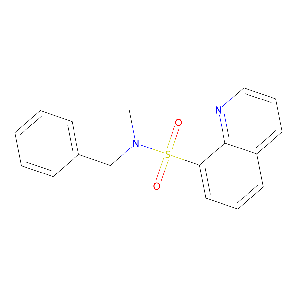 N-benzyl-N-methylquinoline-8-sulfonamide molecular structure, CAS 701239-98-7