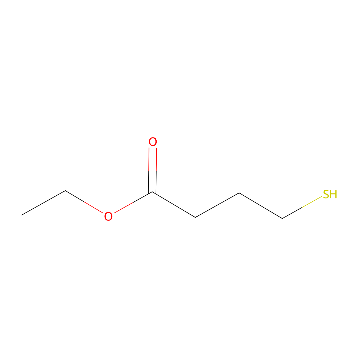 Ethyl 4-sulfanylbutanoate molecular structure, CAS 70124-54-8