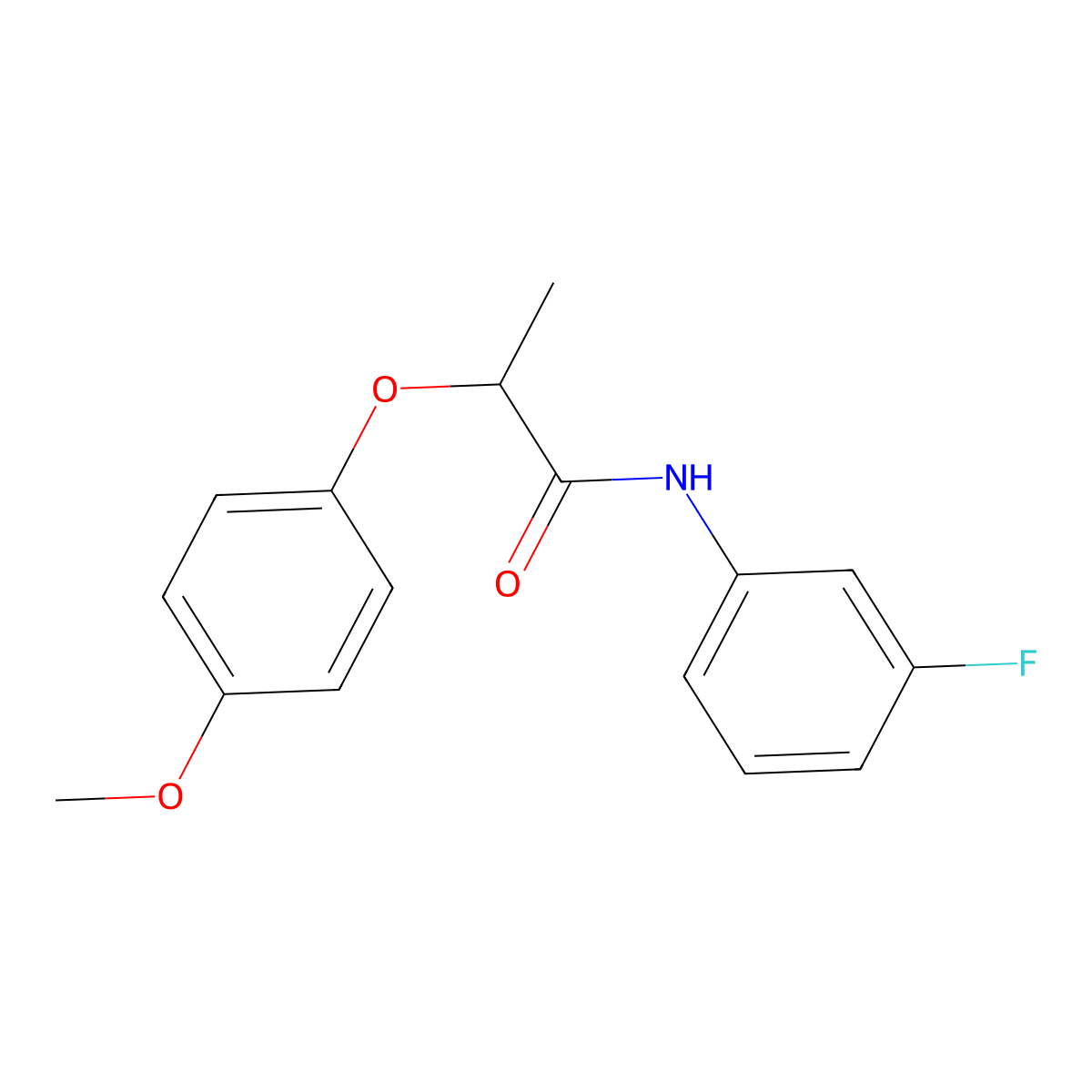 N-(3-fluorophenyl)-2-(4-methoxyphenoxy)propanamide molecular structure, CAS 701240-17-7