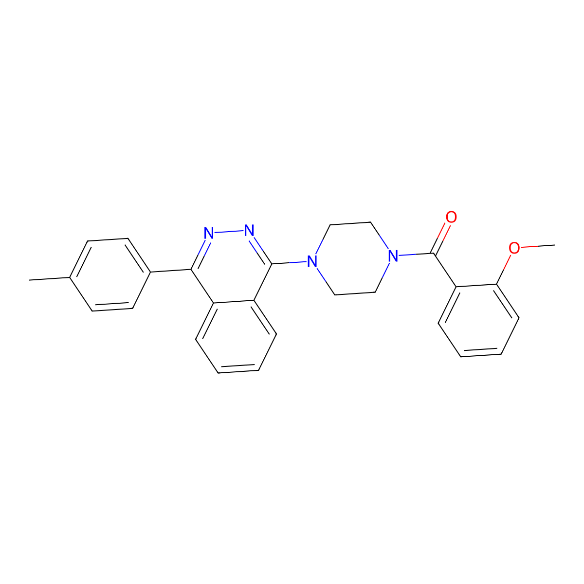 (2-Methoxyphenyl)-[4-[4-(4-methylphenyl)phthalazin-1-yl]piperazin-1-yl]methanone molecular structure, CAS 701240-33-7
