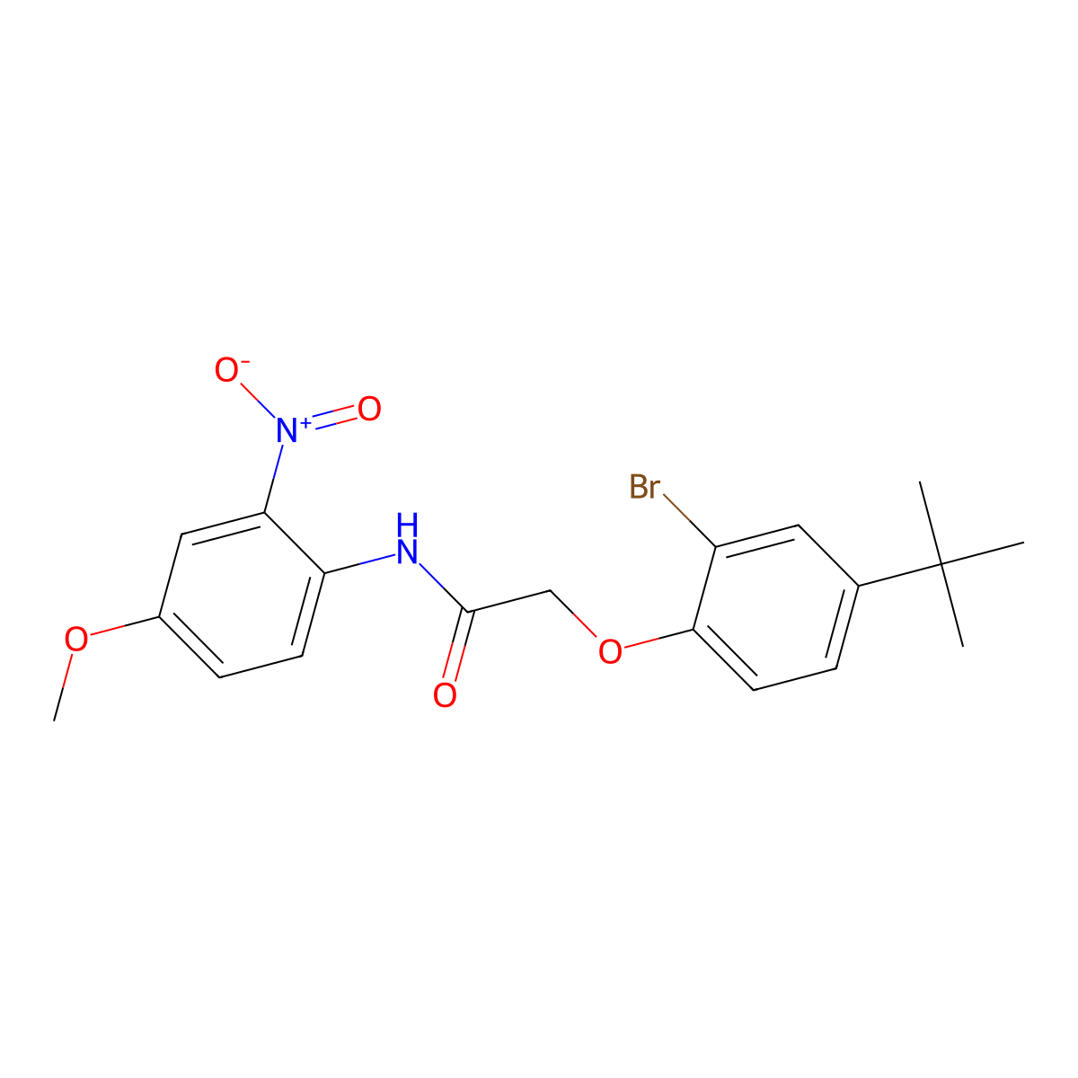 2-(2-bromo-4-tert-butylphenoxy)-N-(4-methoxy-2-nitrophenyl)acetamide molecular structure, CAS 701240-37-1