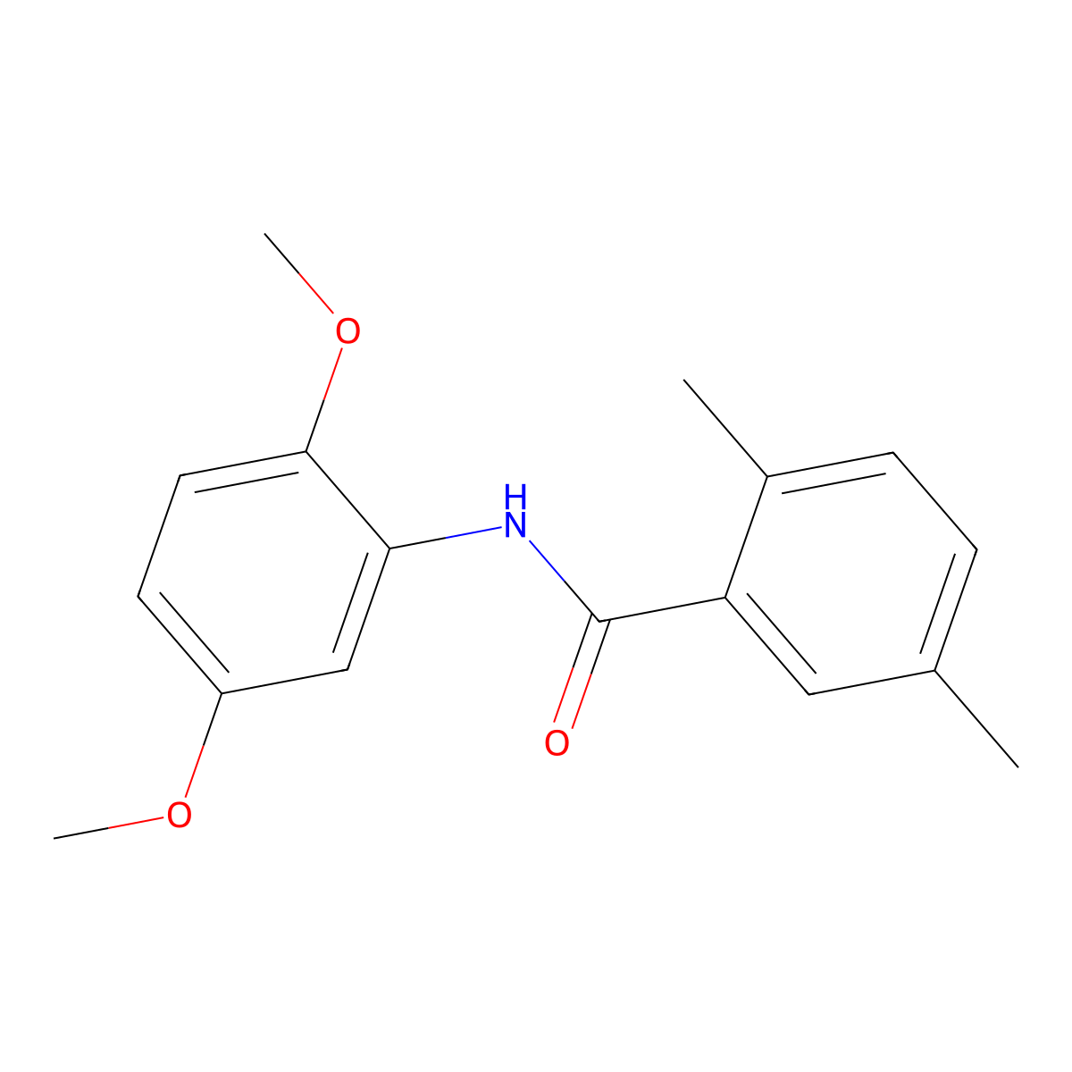 N-(2,5-dimethoxyphenyl)-2,5-dimethylbenzamide molecular structure, CAS 701240-55-3