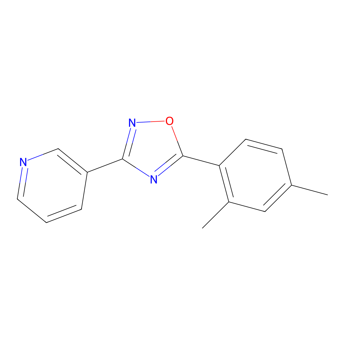 3-[5-(2,4-Dimethylphenyl)-1,2,4-oxadiazol-3-yl]pyridine molecular structure, CAS 701241-66-9