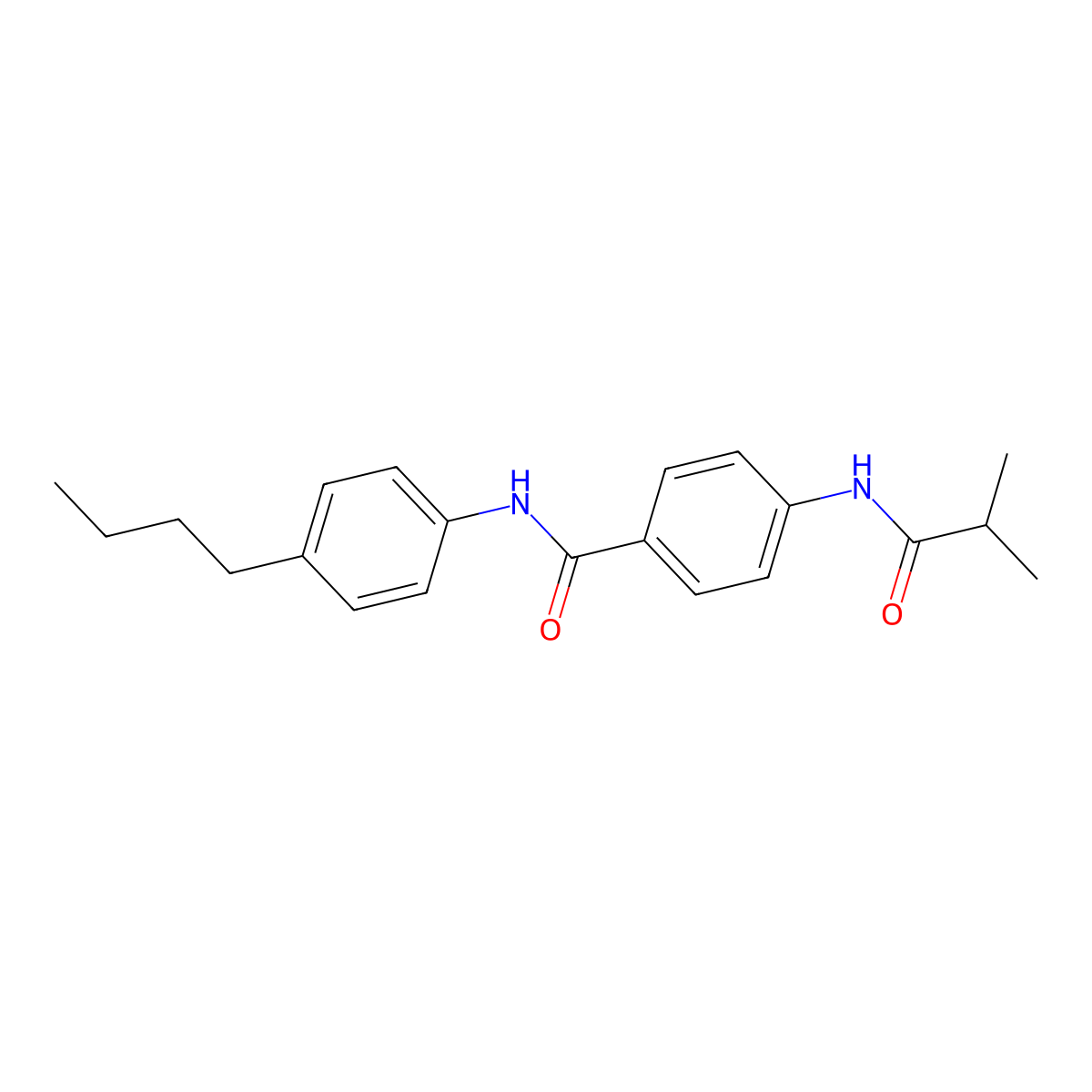 N-(4-butylphenyl)-4-(2-methylpropanoylamino)benzamide molecular structure, CAS 701241-69-2
