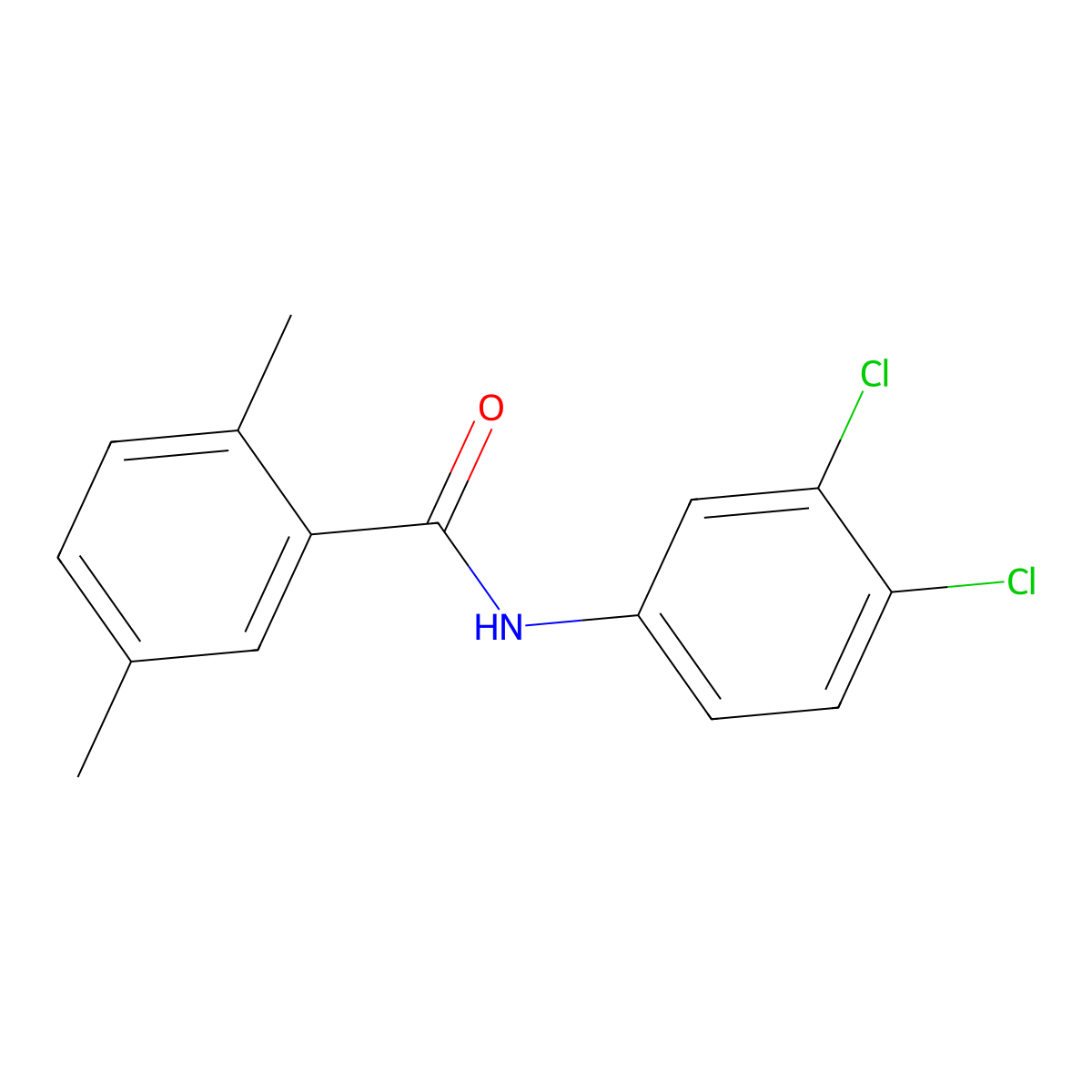 N-(3,4-dichlorophenyl)-2,5-dimethylbenzamide molecular structure, CAS 701241-75-0