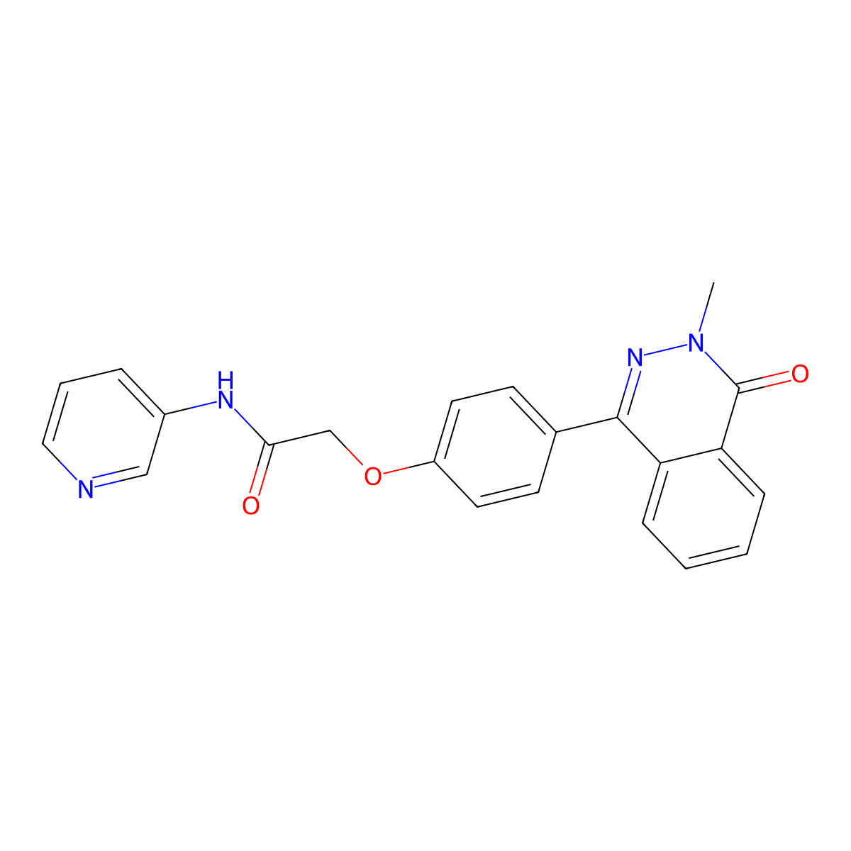 2-[4-(3-methyl-4-oxophthalazin-1-yl)phenoxy]-N-pyridin-3-ylacetamide molecular structure, CAS 701244-52-2
