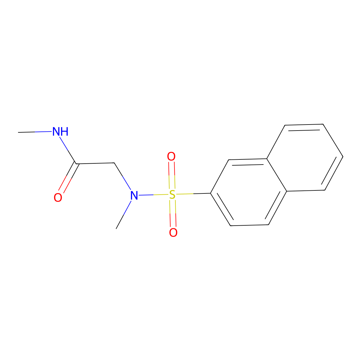 N-methyl-2-[methyl(naphthalen-2-ylsulfonyl)amino]acetamide molecular structure, CAS 701245-05-8