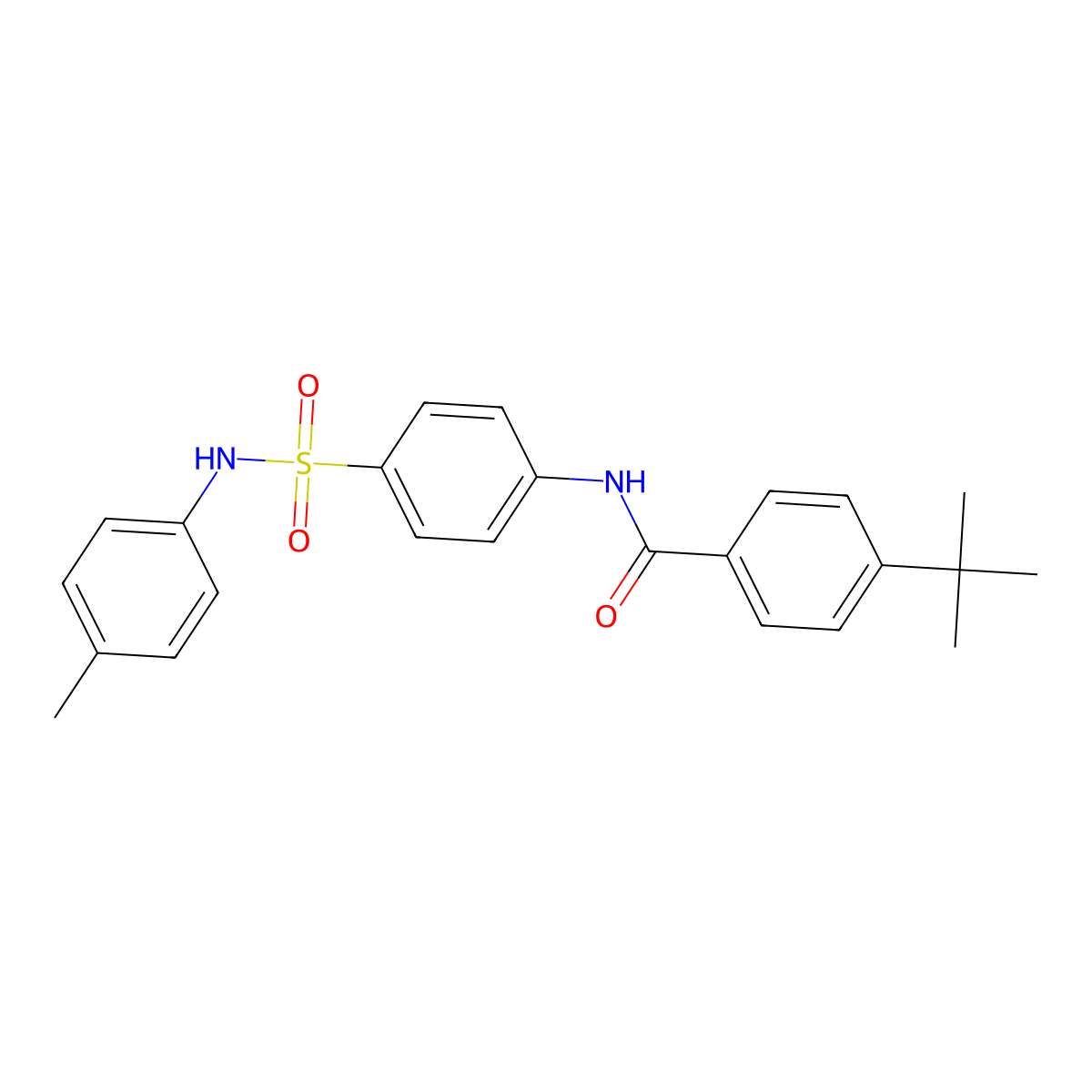 4-tert-butyl-N-[4-[(4-methylphenyl)sulfamoyl]phenyl]benzamide molecular structure, CAS 701245-28-5