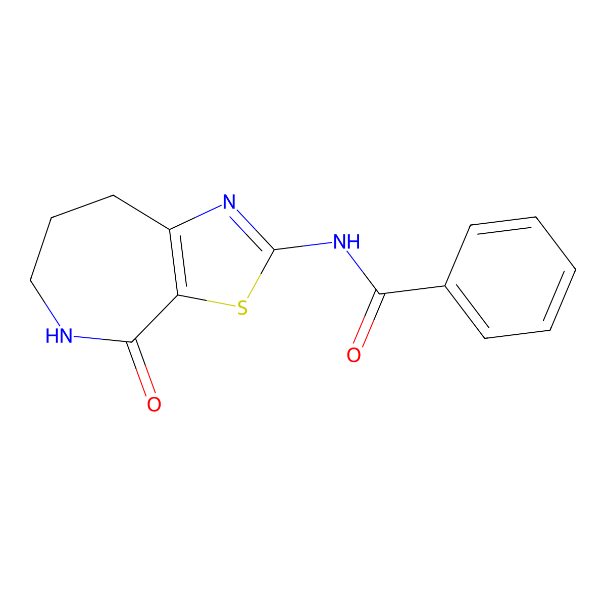 N-(4-oxo-5,6,7,8-tetrahydro-[1,3]thiazolo[5,4-c]azepin-2-yl)benzamide molecular structure, CAS 701245-42-3