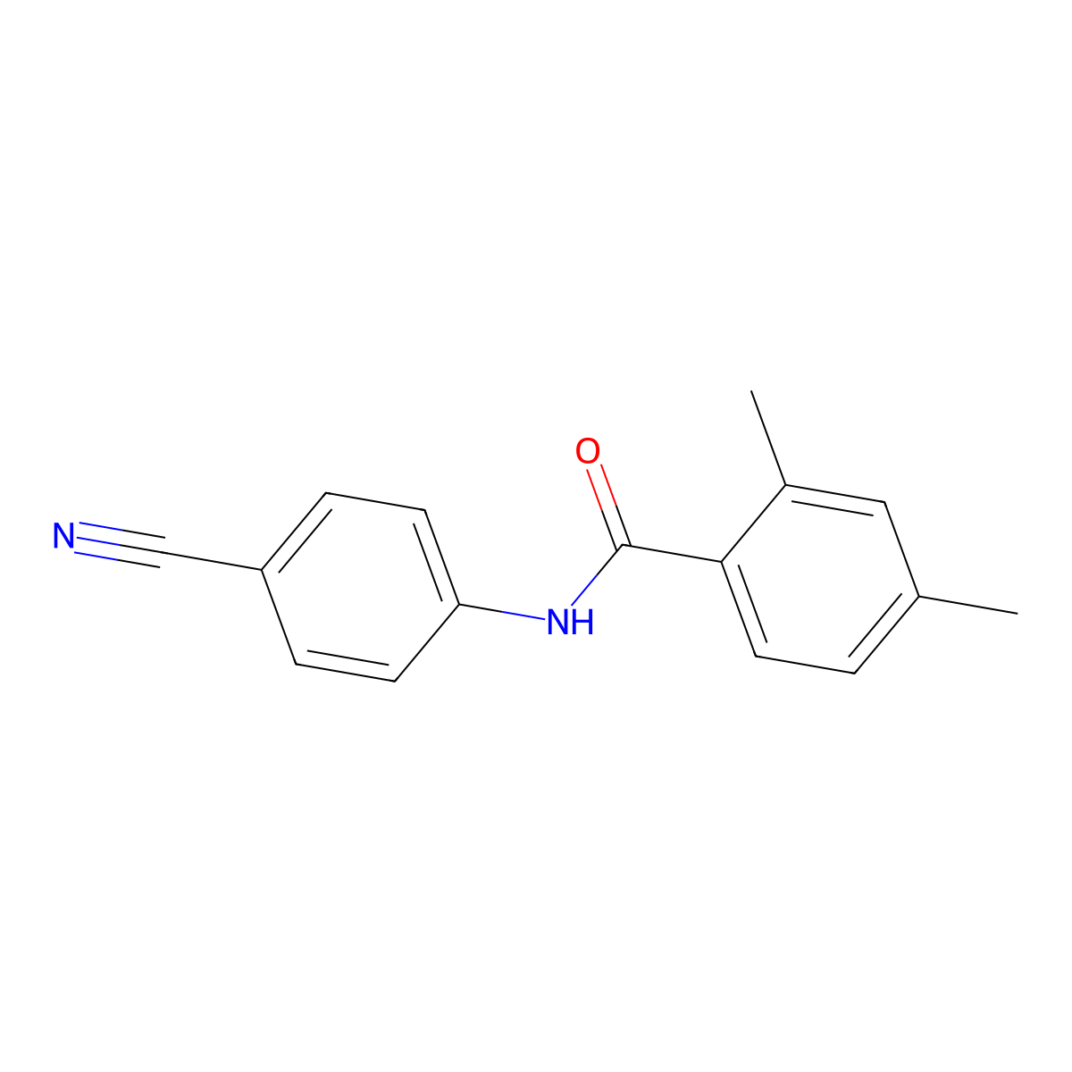 N-(4-cyanophenyl)-2,4-dimethylbenzamide molecular structure, CAS 701245-81-0