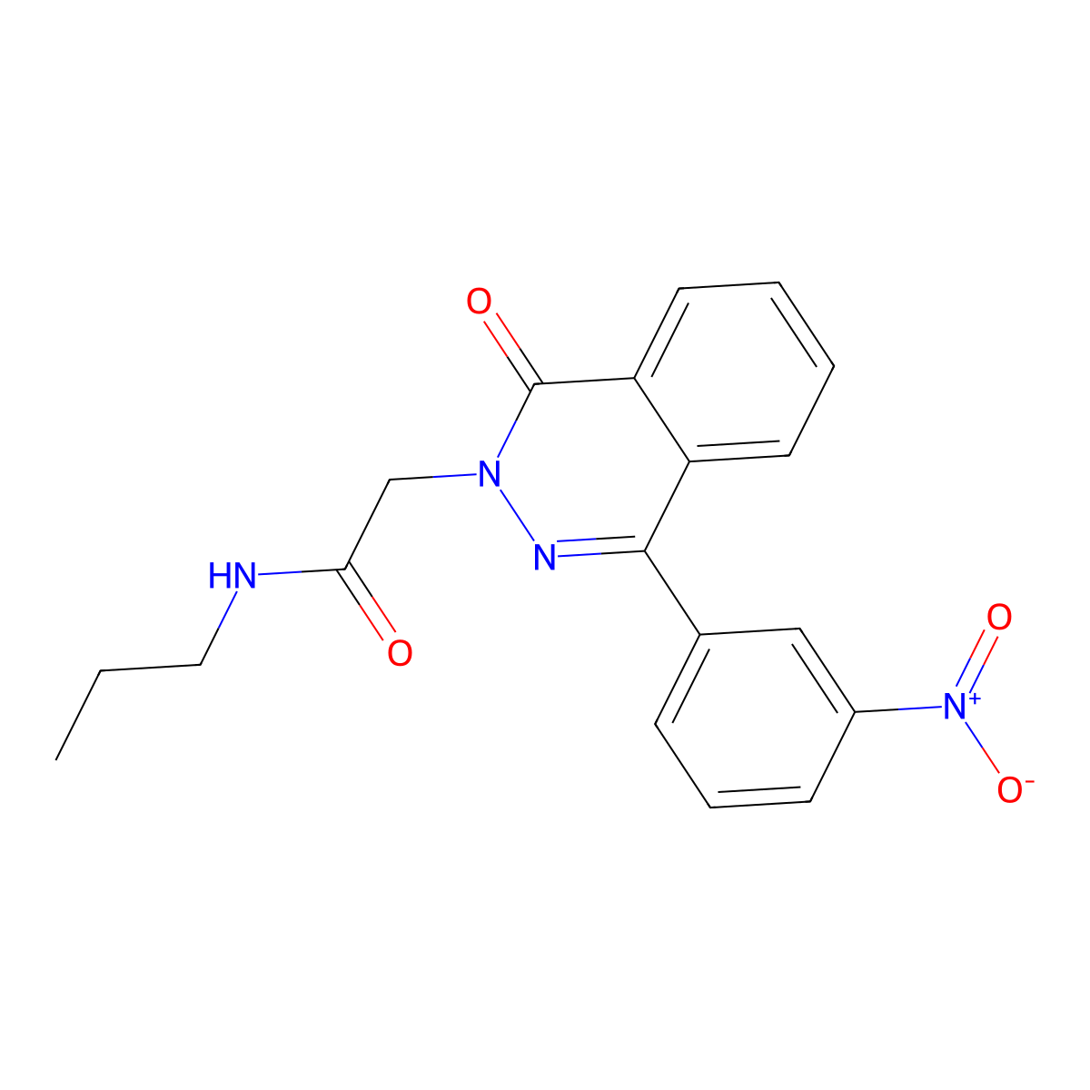 2-[4-(3-nitrophenyl)-1-oxophthalazin-2-yl]-N-propylacetamide molecular structure, CAS 701245-88-7