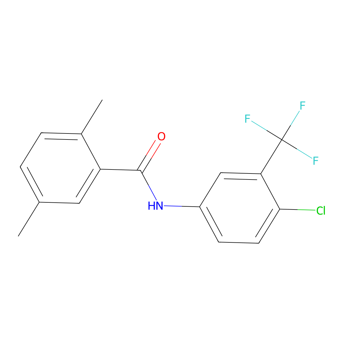 N-[4-chloro-3-(trifluoromethyl)phenyl]-2,5-dimethylbenzamide molecular structure, CAS 701246-04-0
