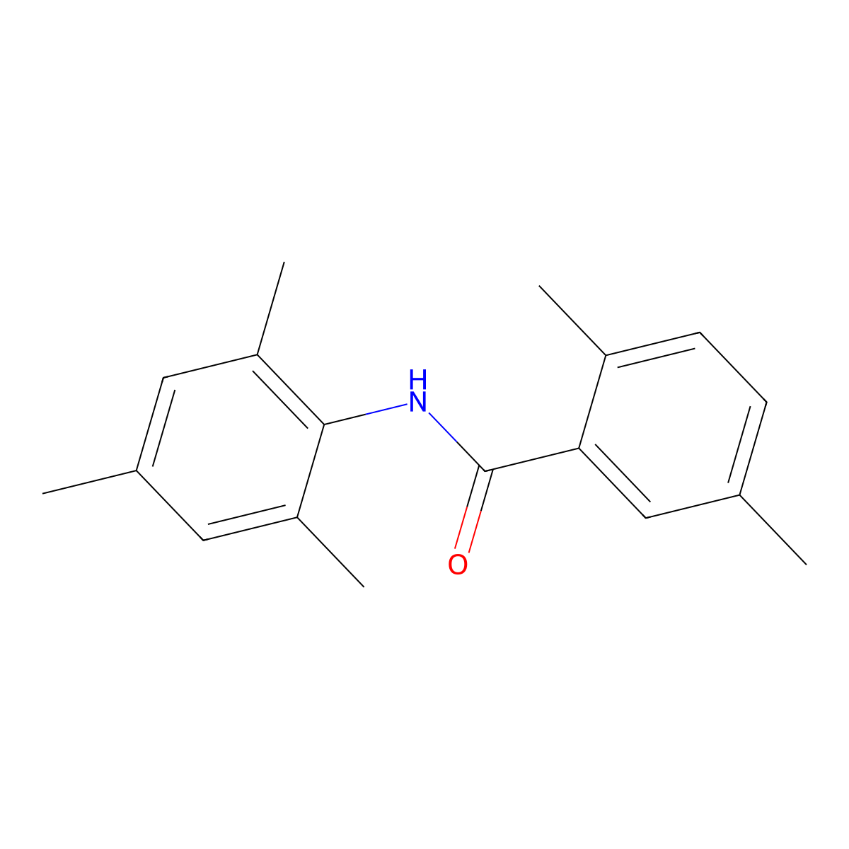 2,5-dimethyl-N-(2,4,6-trimethylphenyl)benzamide molecular structure, CAS 701246-10-8
