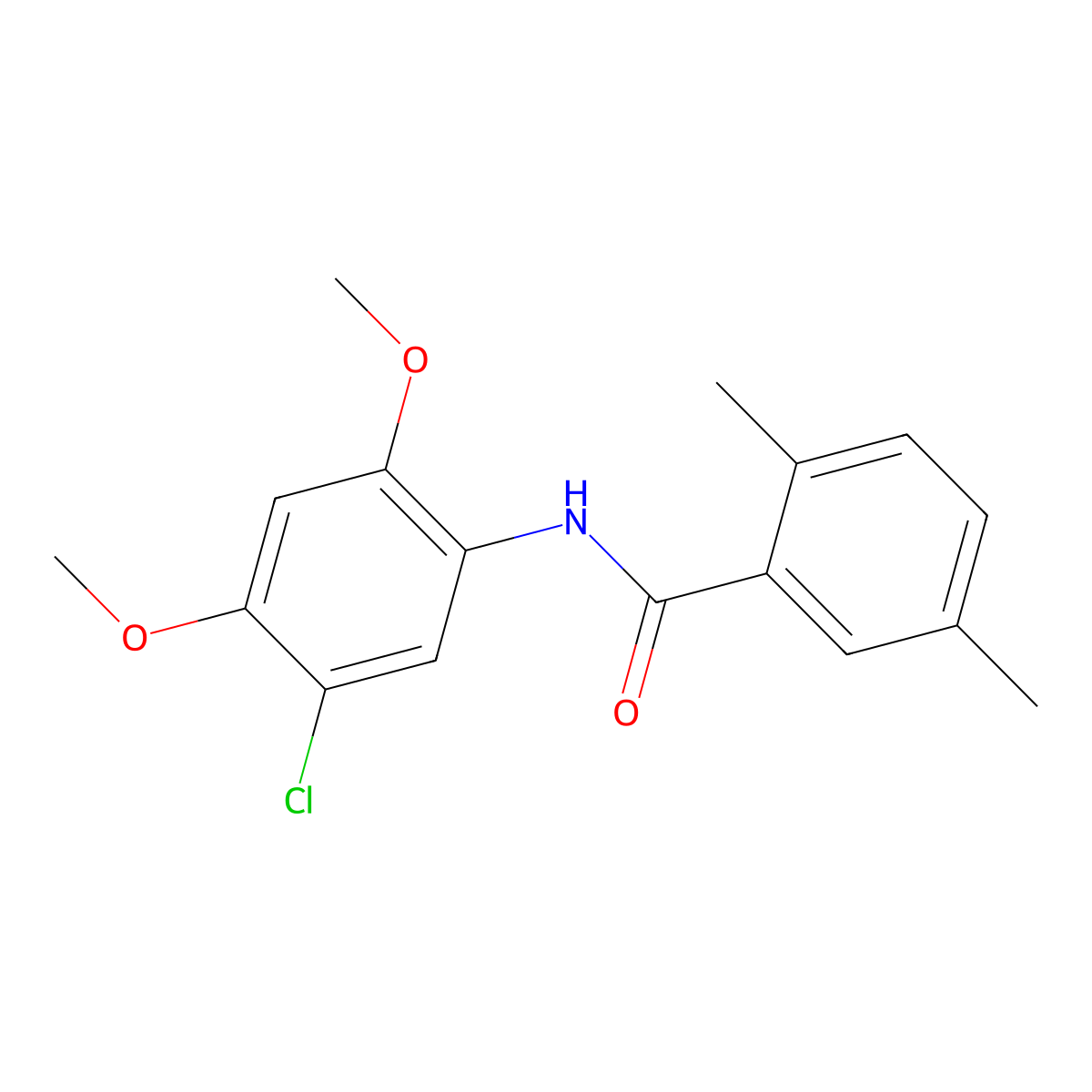 N-(5-chloro-2,4-dimethoxyphenyl)-2,5-dimethylbenzamide molecular structure, CAS 701246-63-1