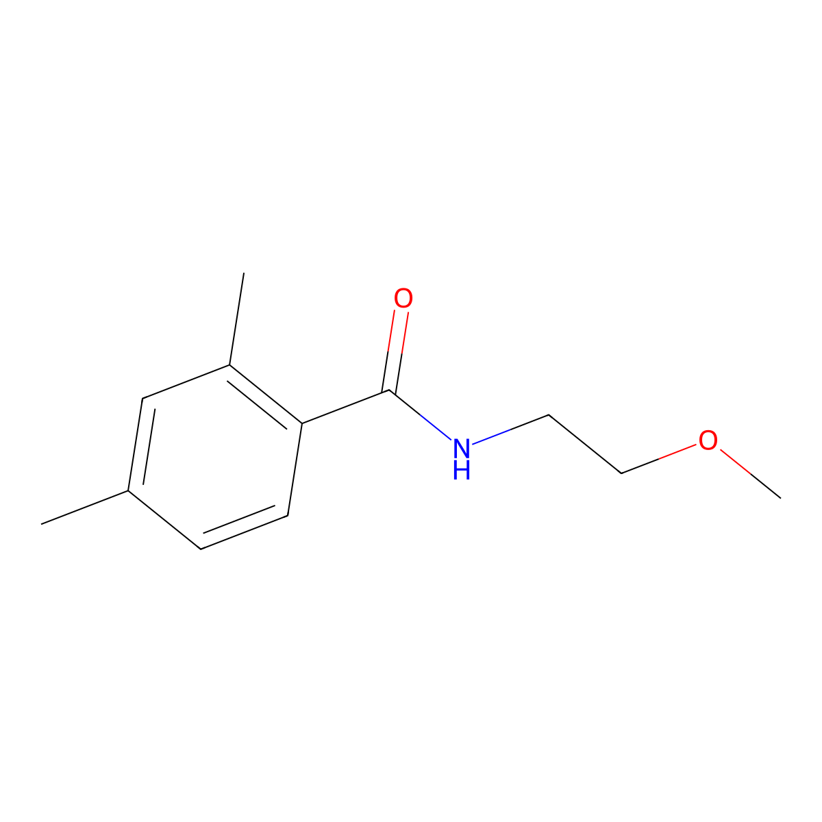 N-(2-methoxyethyl)-2,4-dimethylbenzamide molecular structure, CAS 701246-78-8
