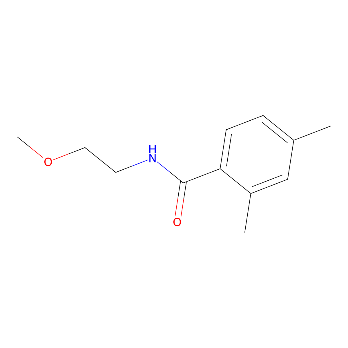N-(2-methoxyethyl)-2,4-dimethylbenzamide molecular structure, CAS 701246-78-8