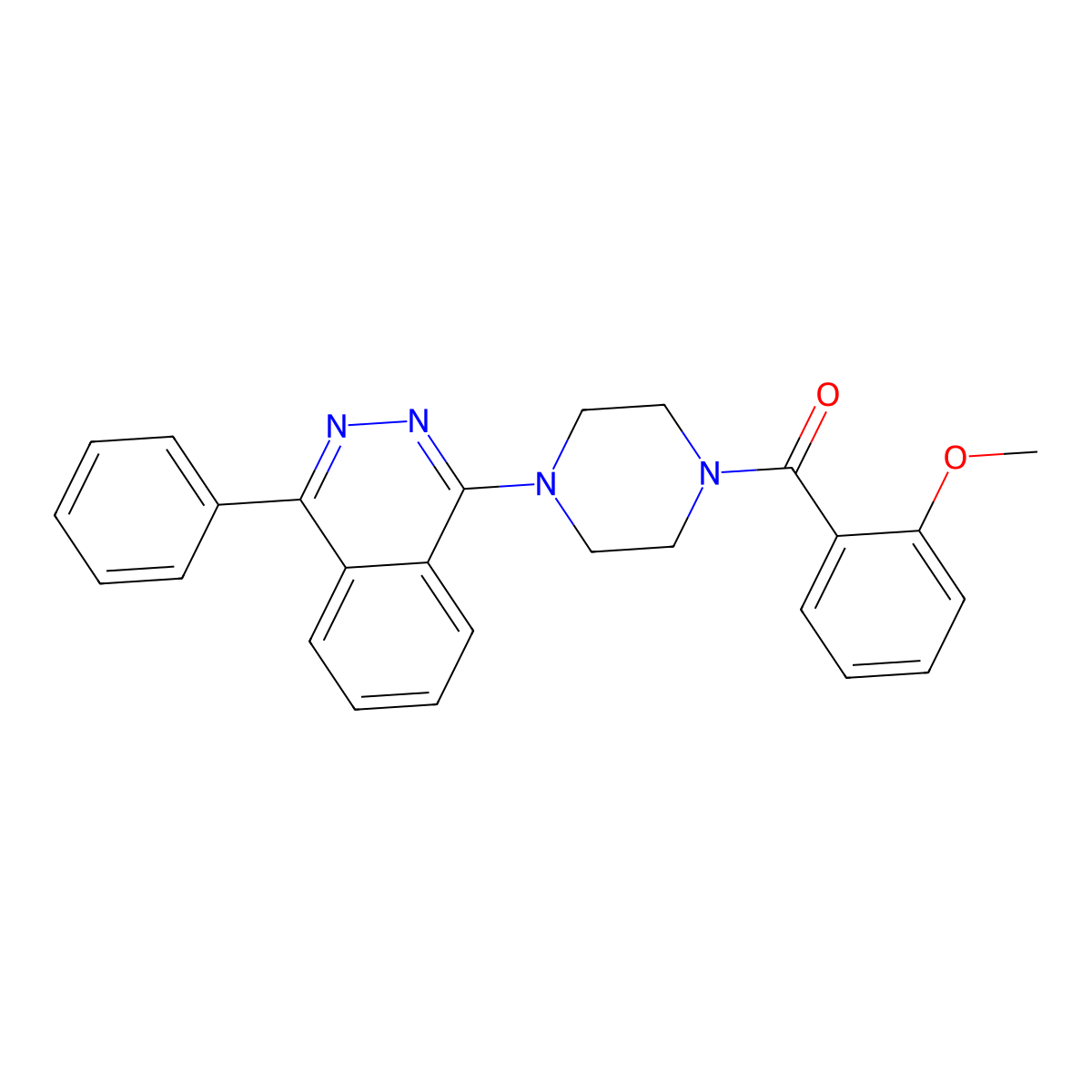 (2-Methoxyphenyl)-[4-(4-phenylphthalazin-1-yl)piperazin-1-yl]methanone molecular structure, CAS 701246-86-8