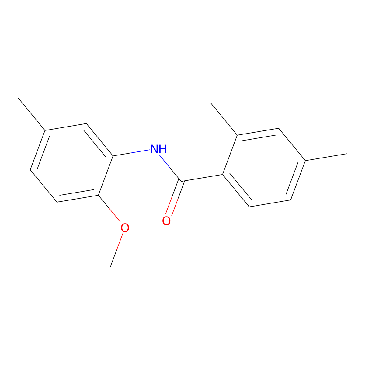 N-(2-methoxy-5-methylphenyl)-2,4-dimethylbenzamide molecular structure, CAS 701247-12-3